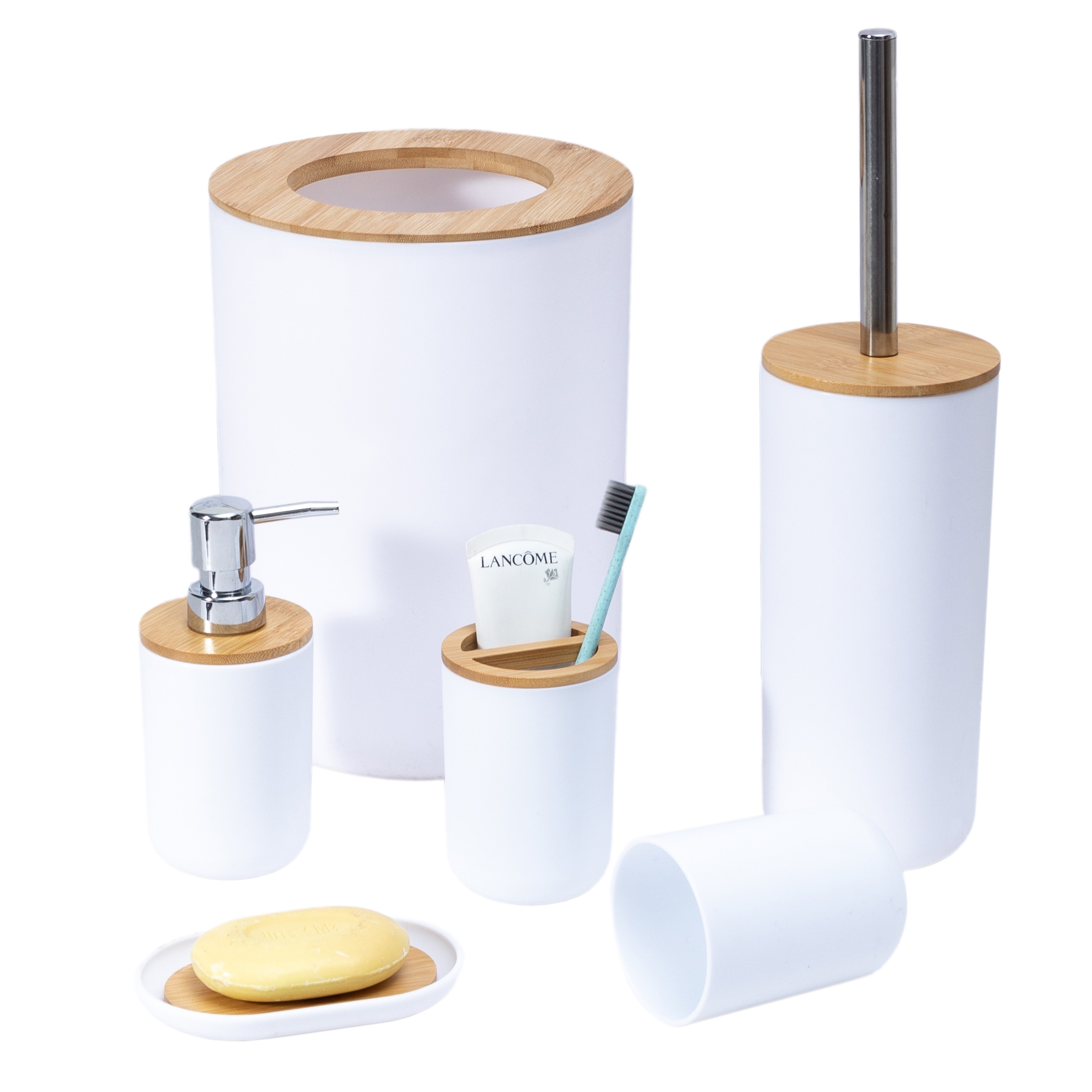 Akcesoria łazienkowe Timor komplet 6 sztuk biały - obrazek 8