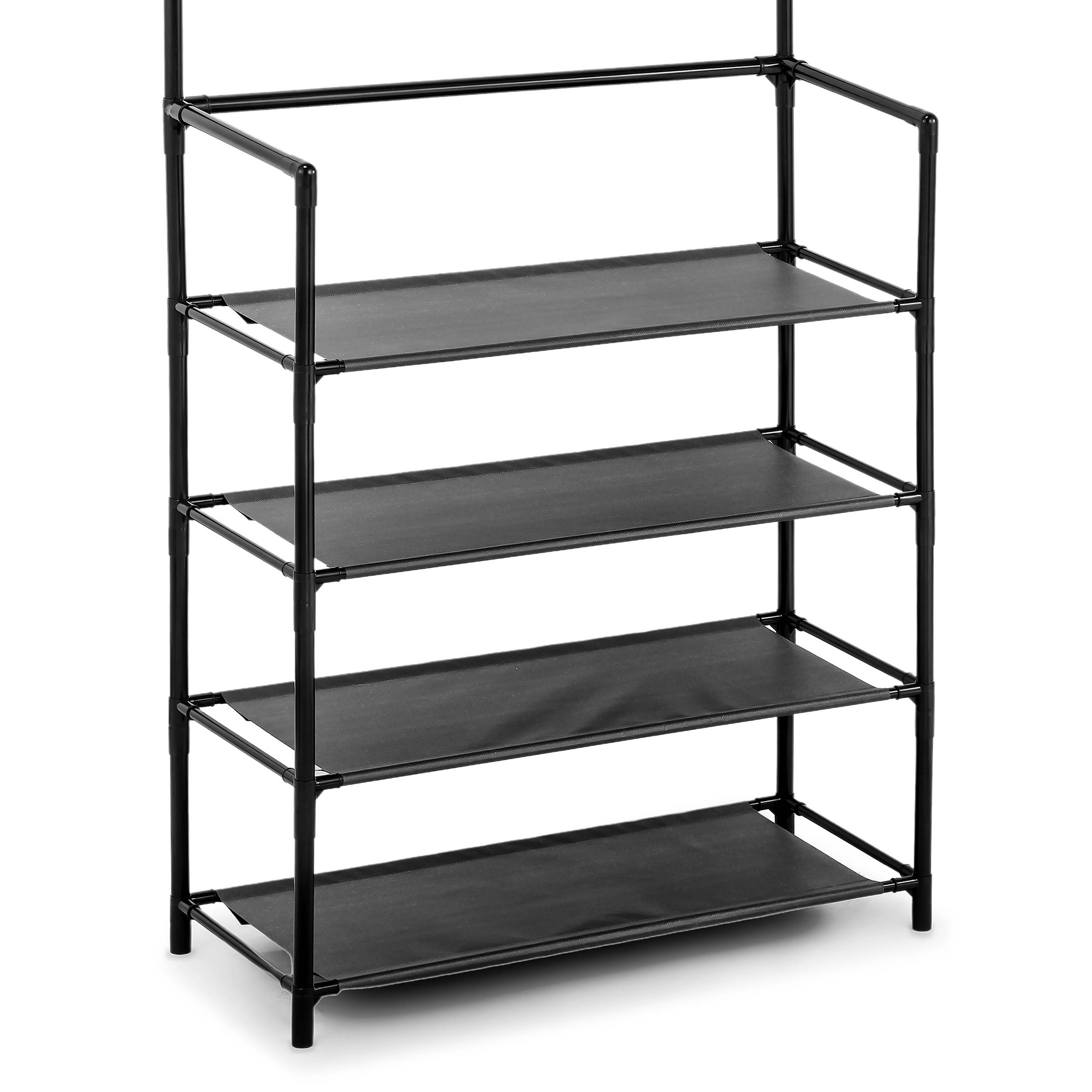 Wieszak na ubrania z półkami HANI czarny - obrazek 5