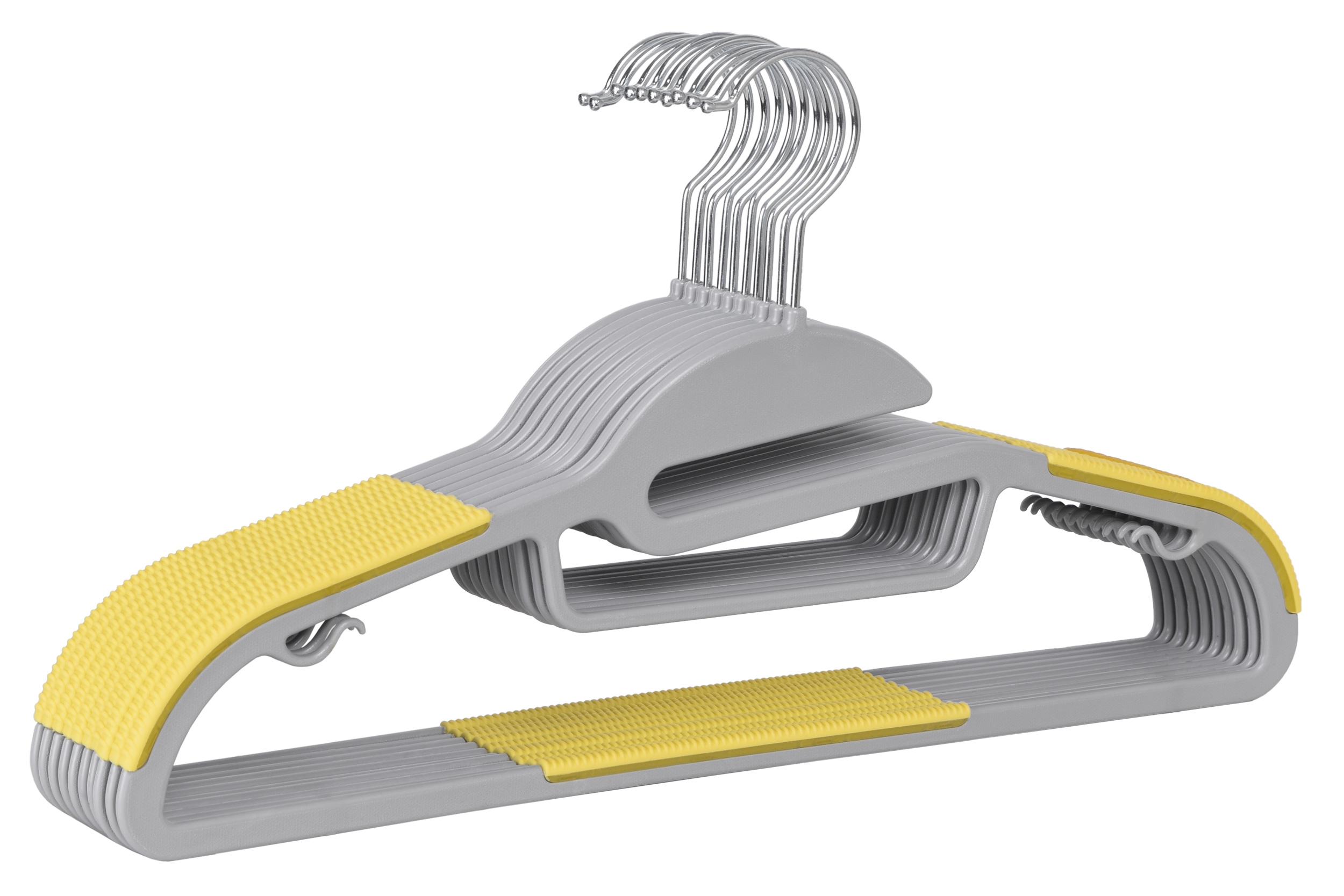 Wieszak Flexi komplet 10 sztuk szaro-żółty - obrazek 9