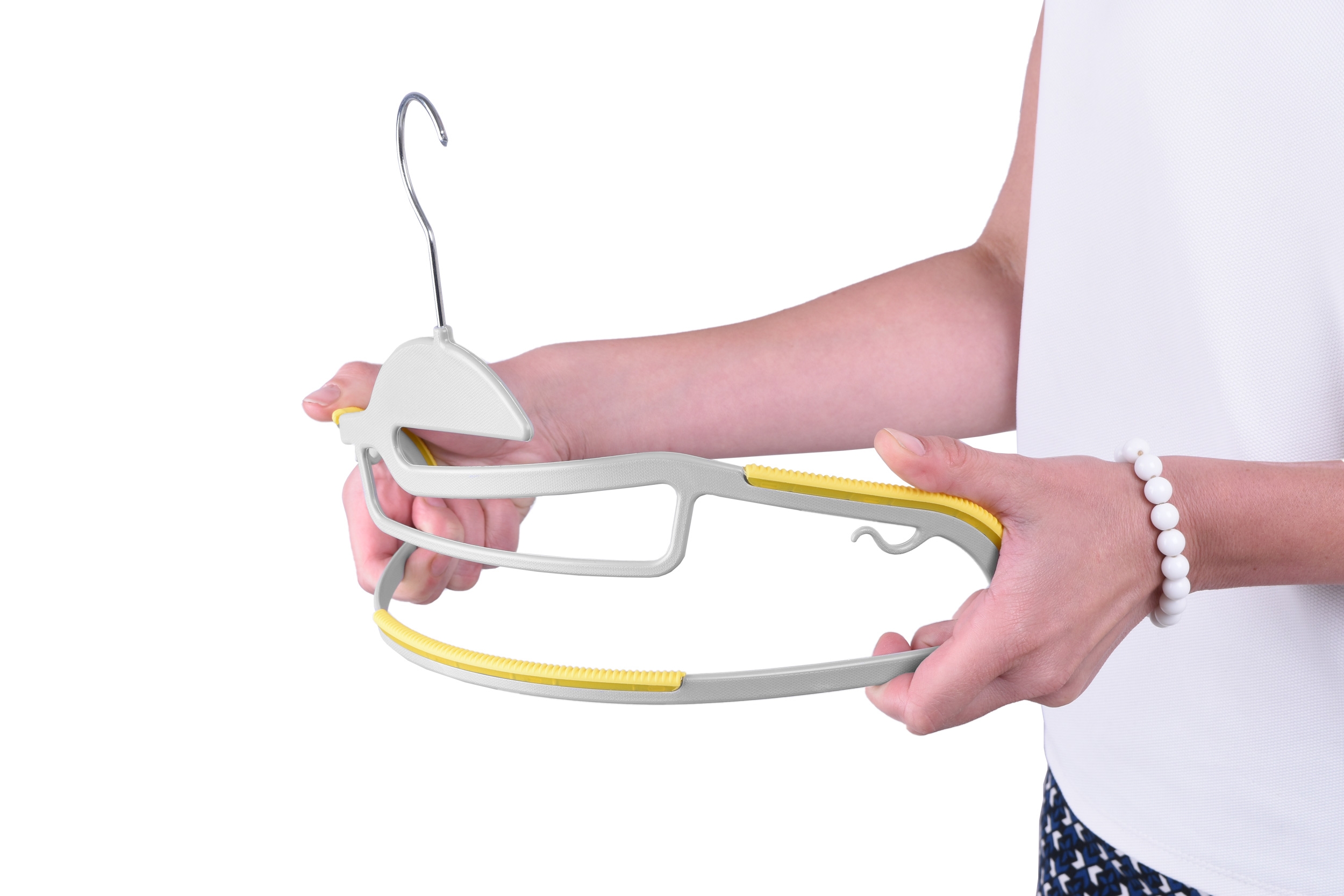 Wieszak Flexi komplet 10 sztuk szaro-żółty - obrazek 8