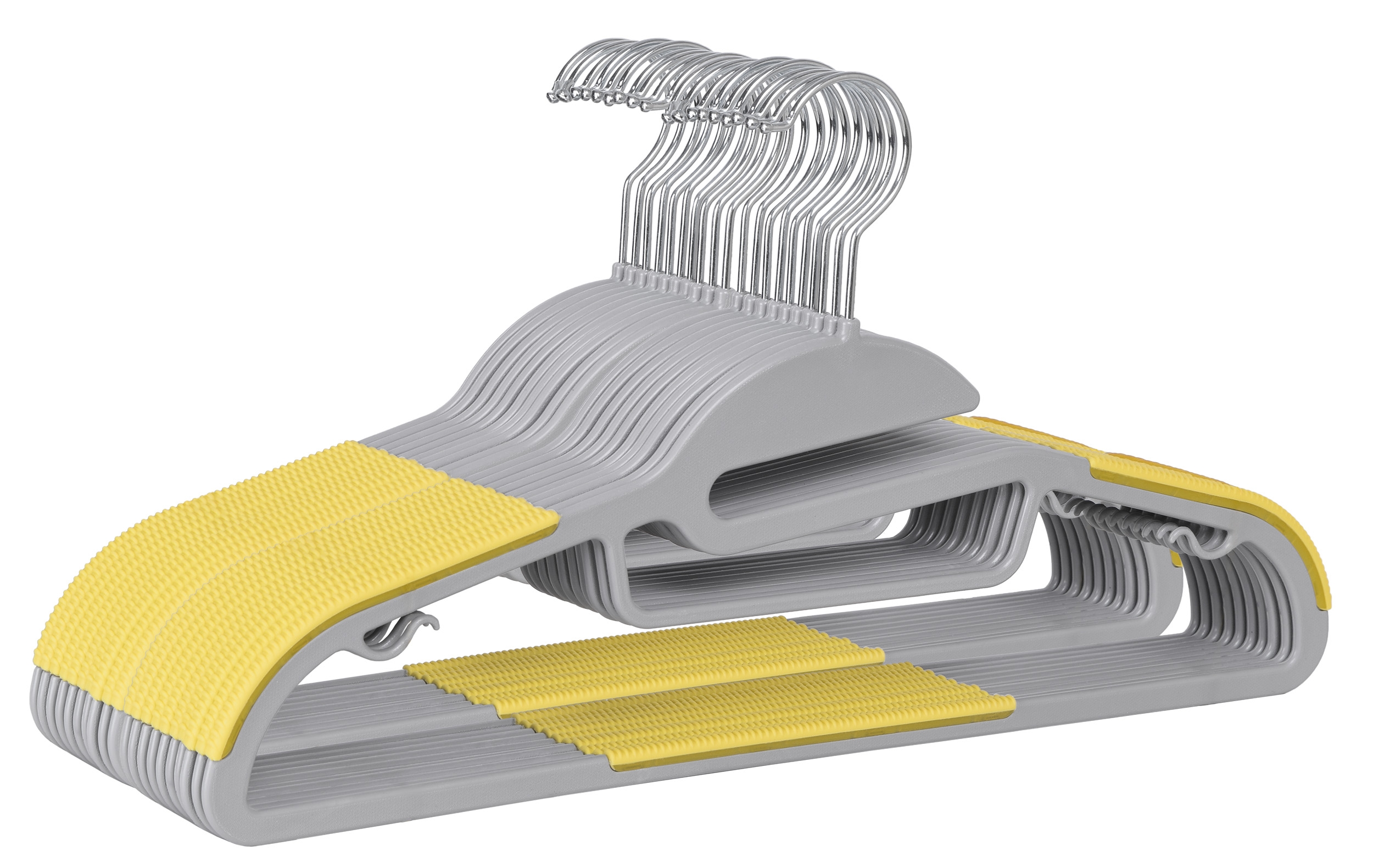 Wieszak Flexi komplet 20 sztuk szaro-żółty - obrazek 2