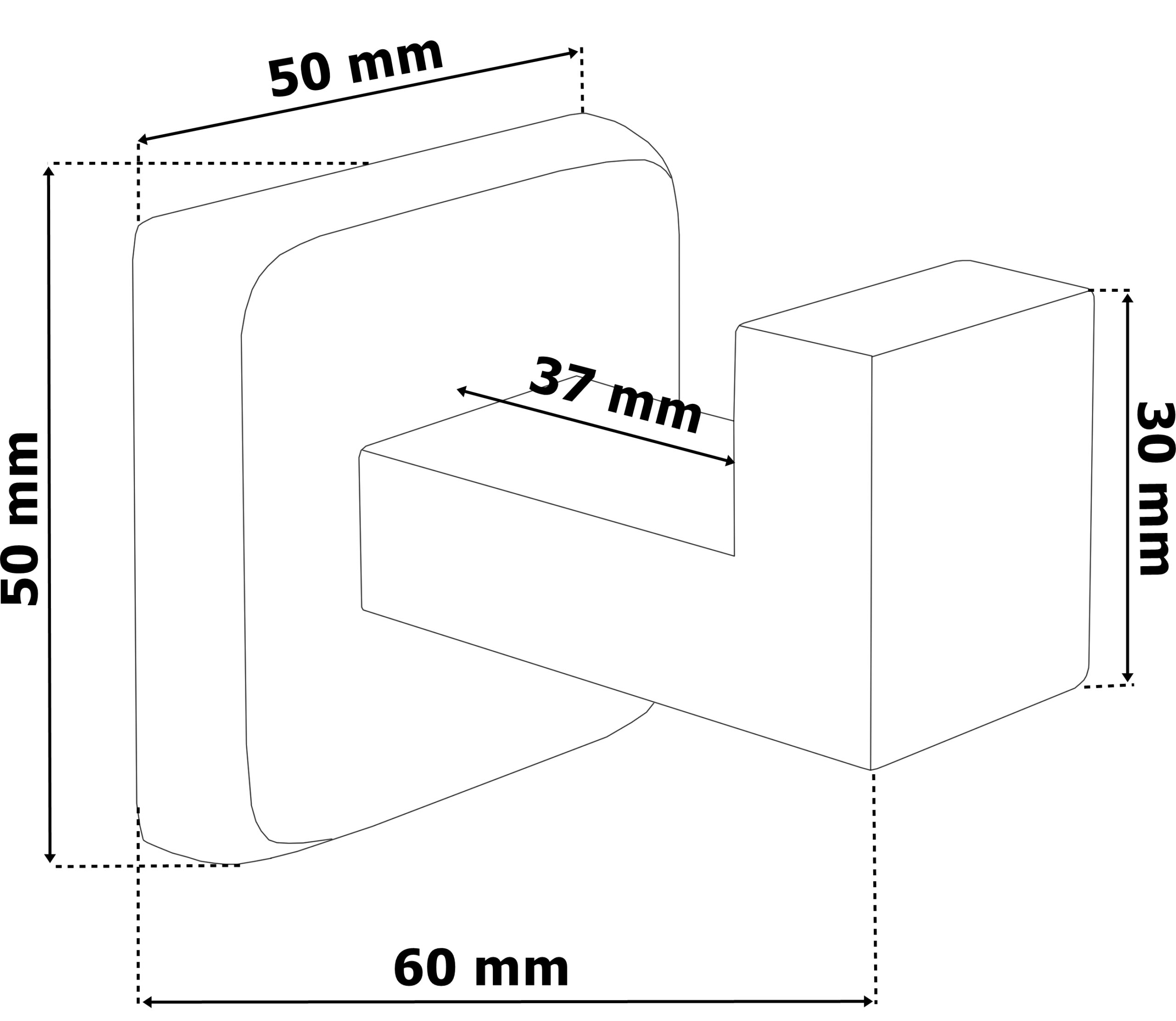 Wieszak loft Salus czarny - obrazek 2
