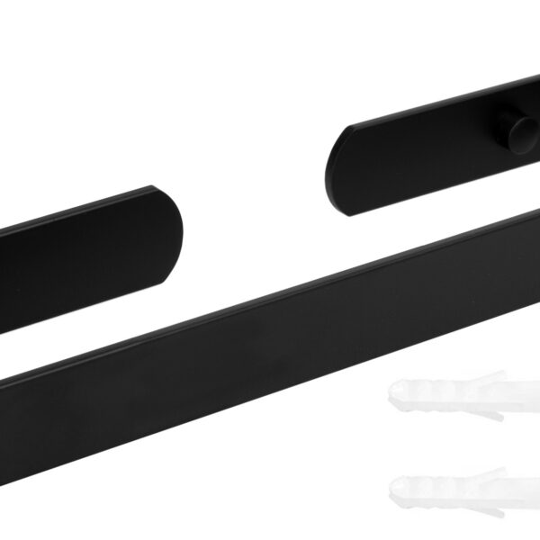 Wieszak metalowy ścienny Kasos 30 cm czarny loft