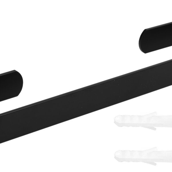 Wieszak metalowy ścienny Kasos 40 cm czarny loft