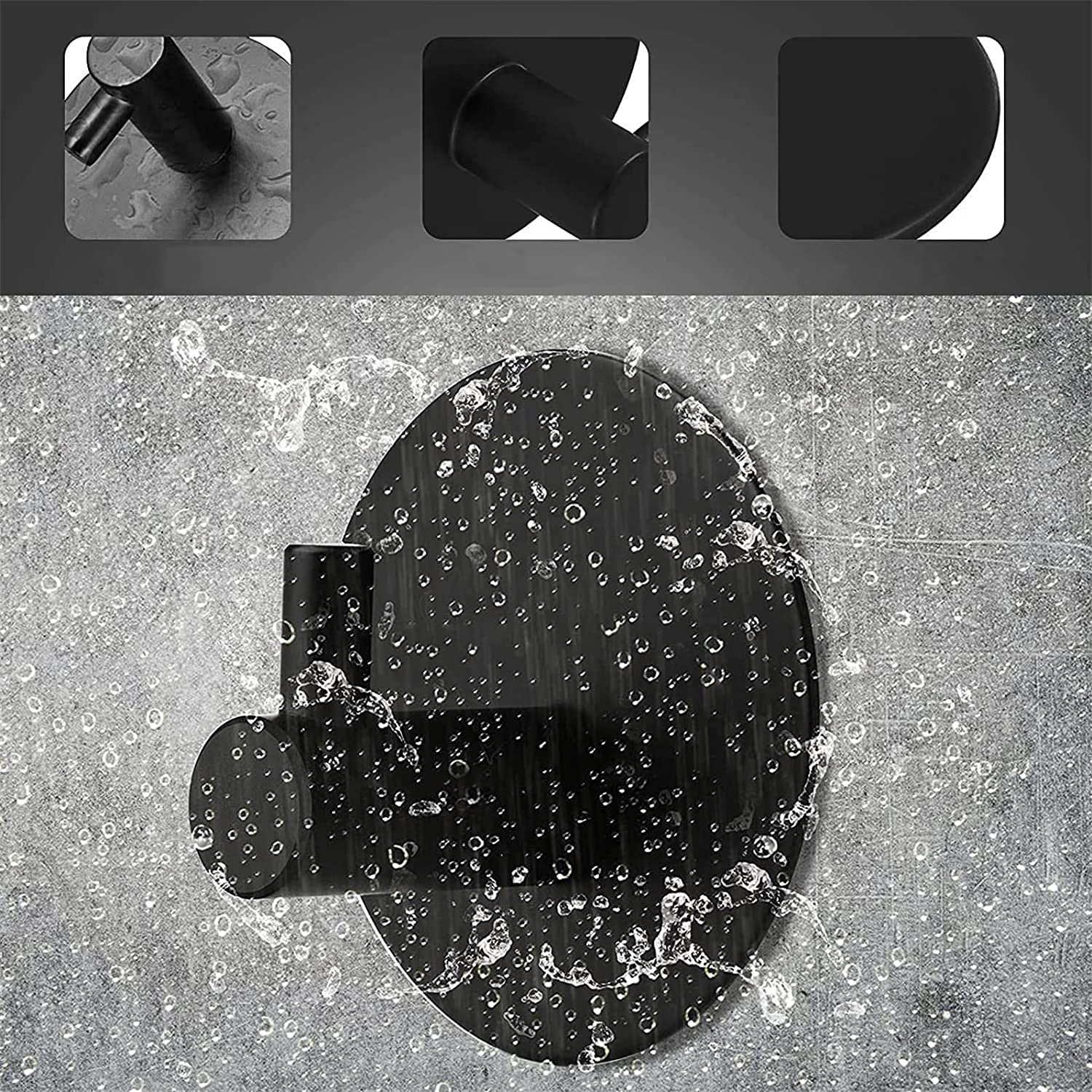 Zestaw 4 wieszaków loft Tavas czarny - obrazek 3