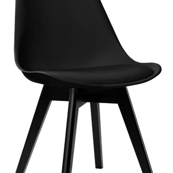 Krzesło nowoczesne Nantes Black DSW czarne