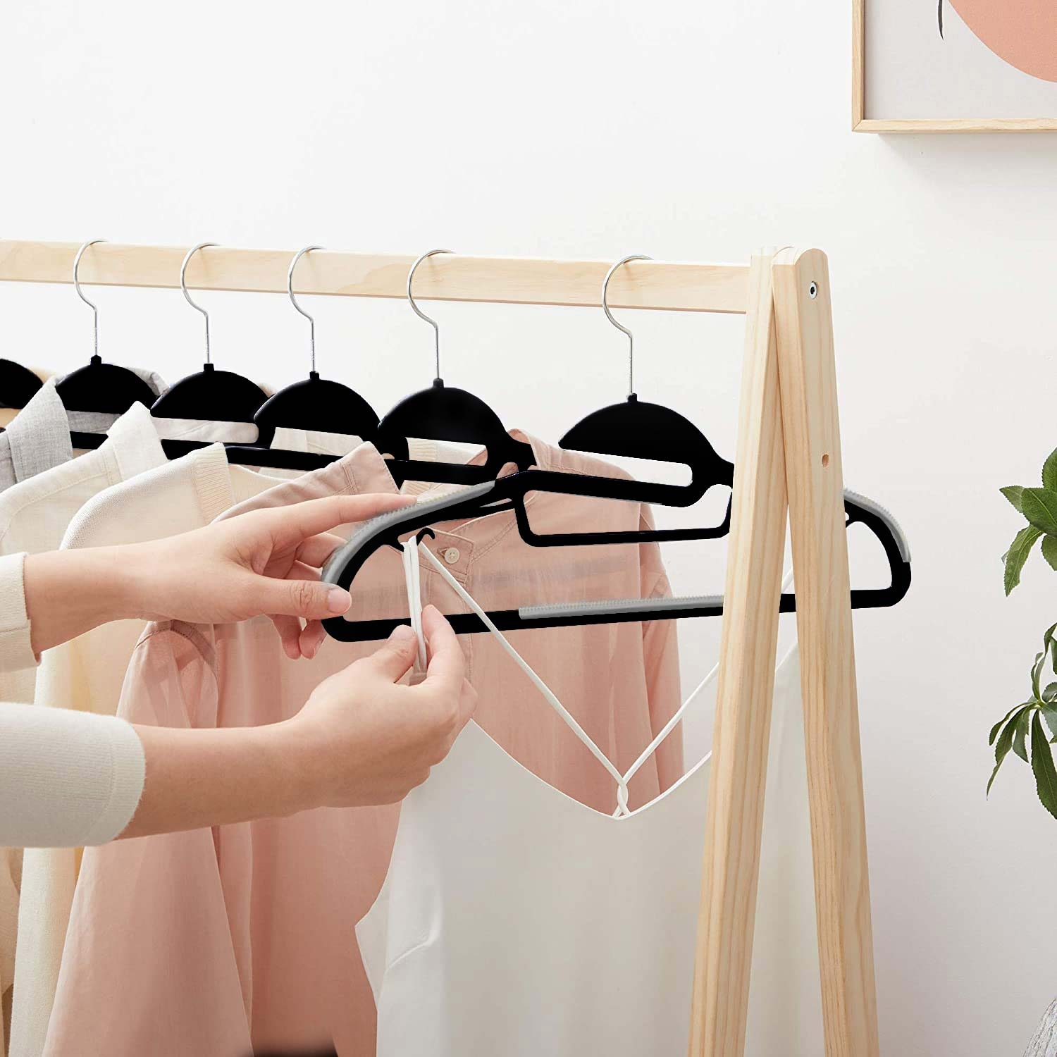 Wieszak Flexi komplet 20 sztuk czarno-szary - obrazek 10