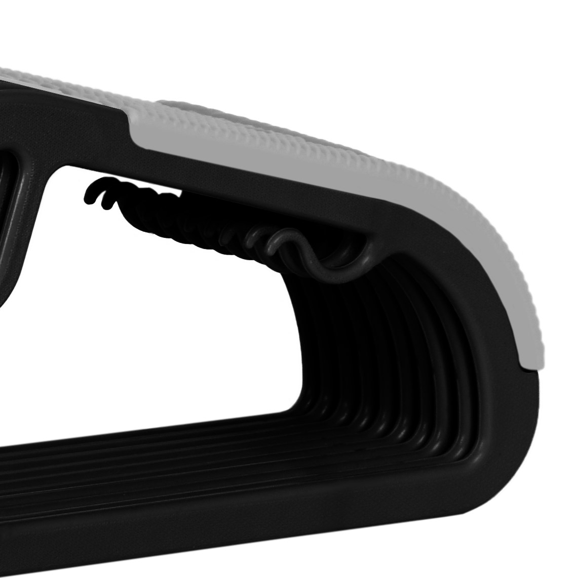 Wieszak Flexi komplet 20 sztuk czarno-szary - obrazek 7