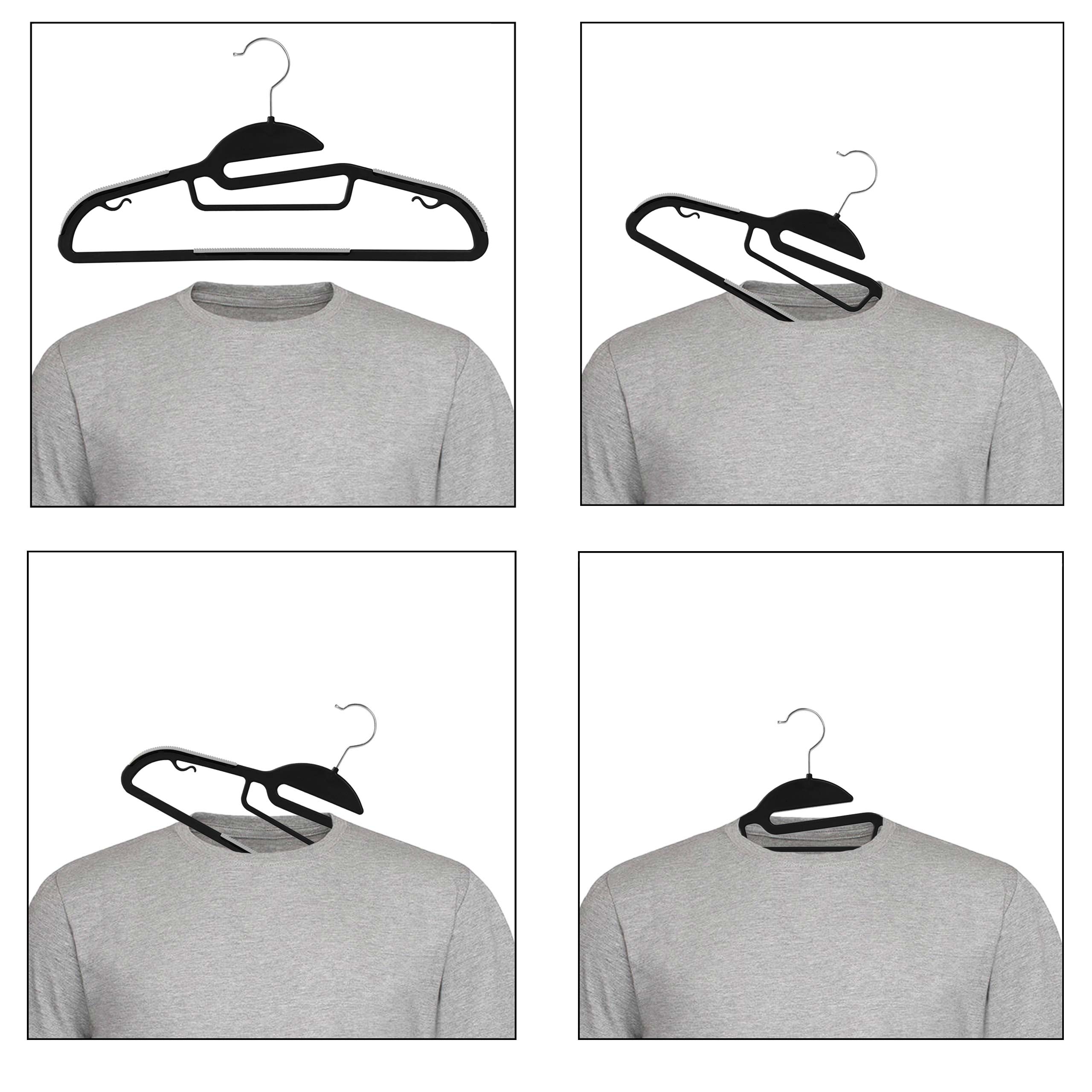 Wieszak Flexi komplet 20 sztuk czarno-szary - obrazek 4