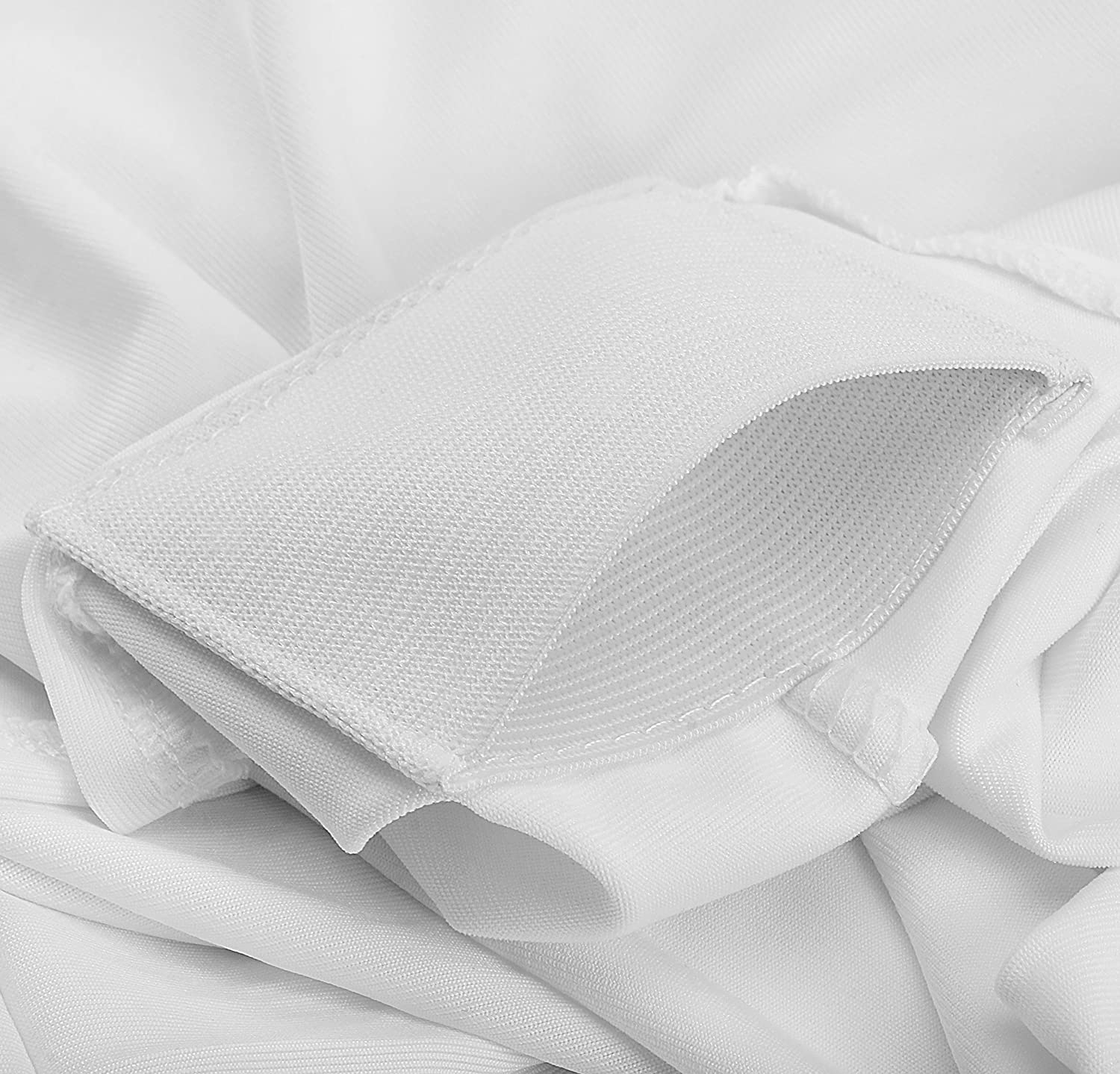 Pokrowiec na stolik koktajlowy BIAŁY 80 cm - obrazek 8