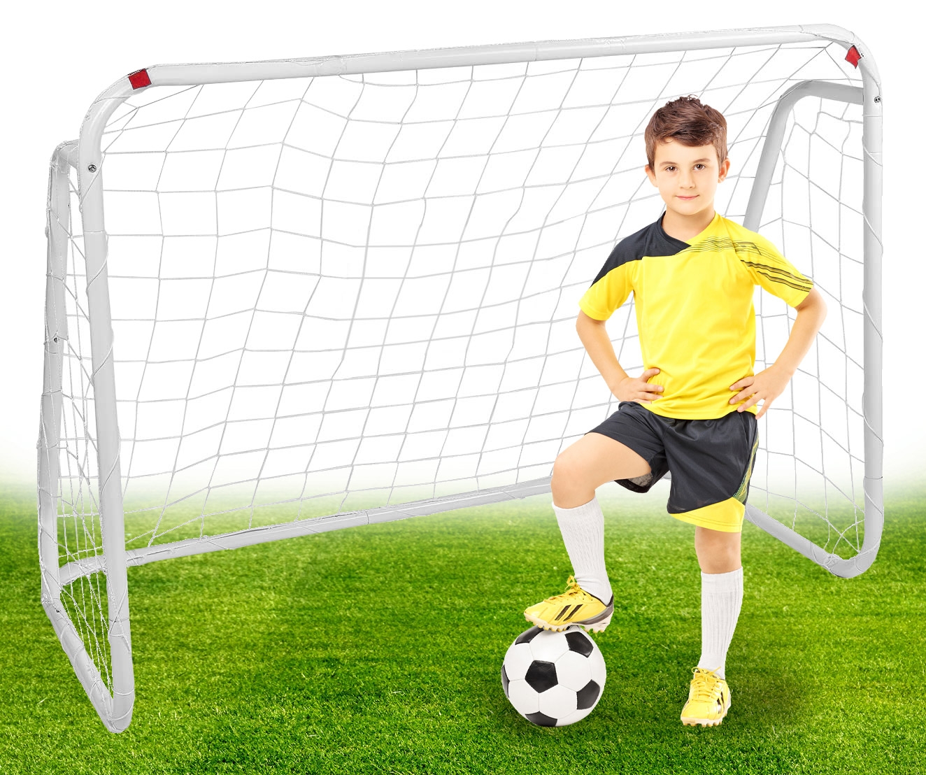 Zestaw 2 bramek piłkarskich Signal białych - obrazek 2