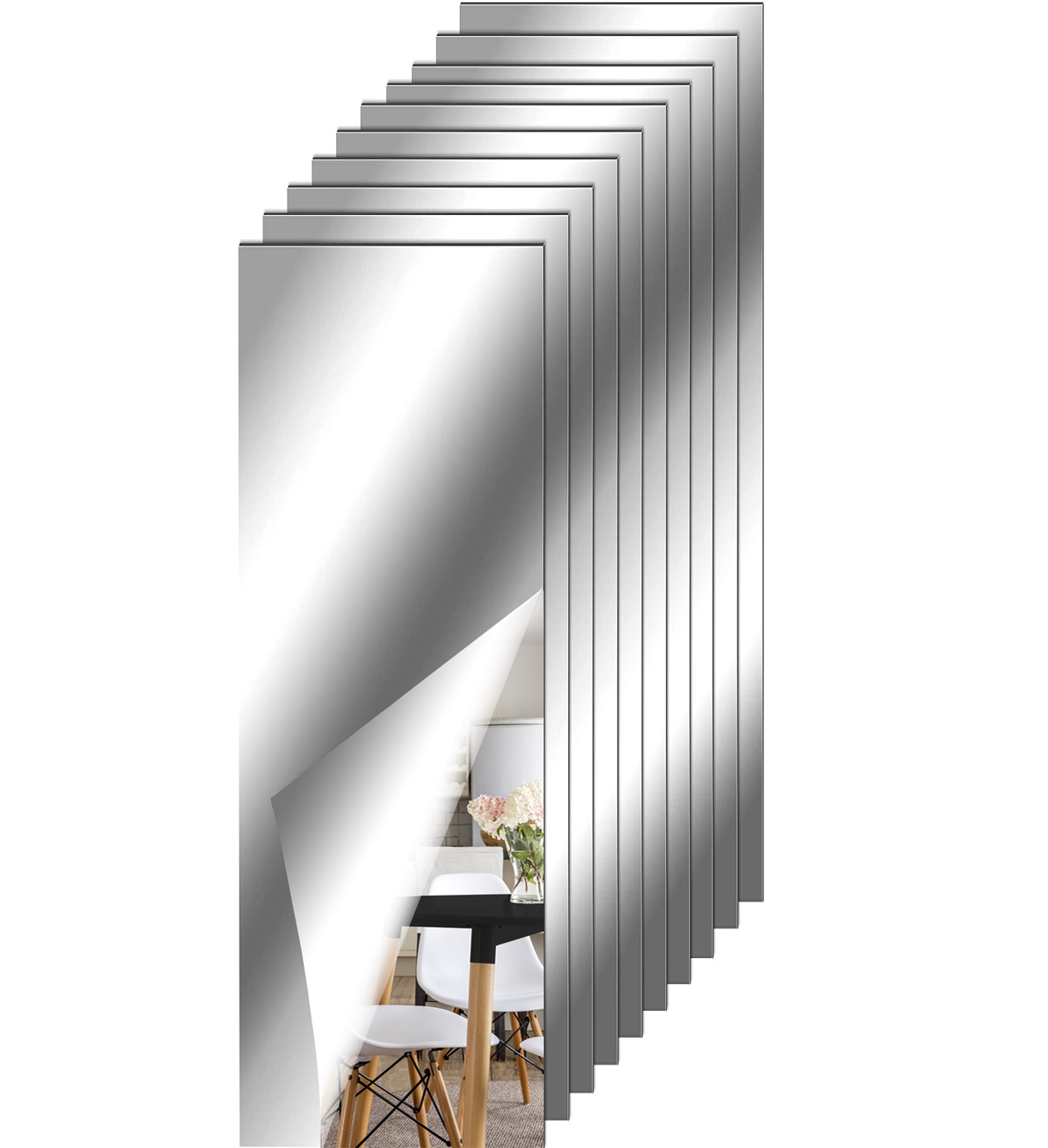 Dekoracyjne lustro akrylowe Oblong 50 cm - obrazek 6