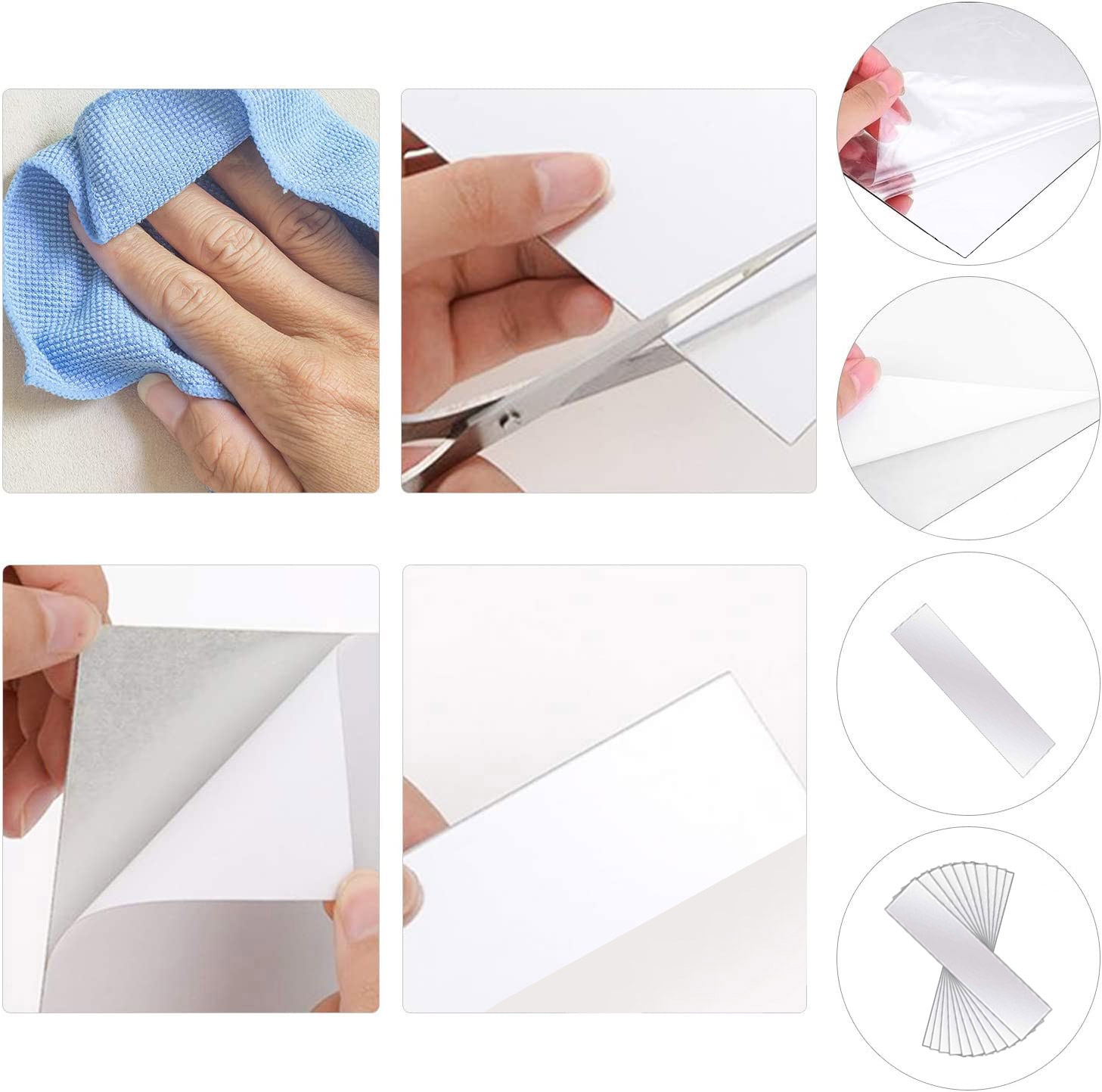 Dekoracyjne lustro akrylowe Oblong 20 cm - obrazek 7