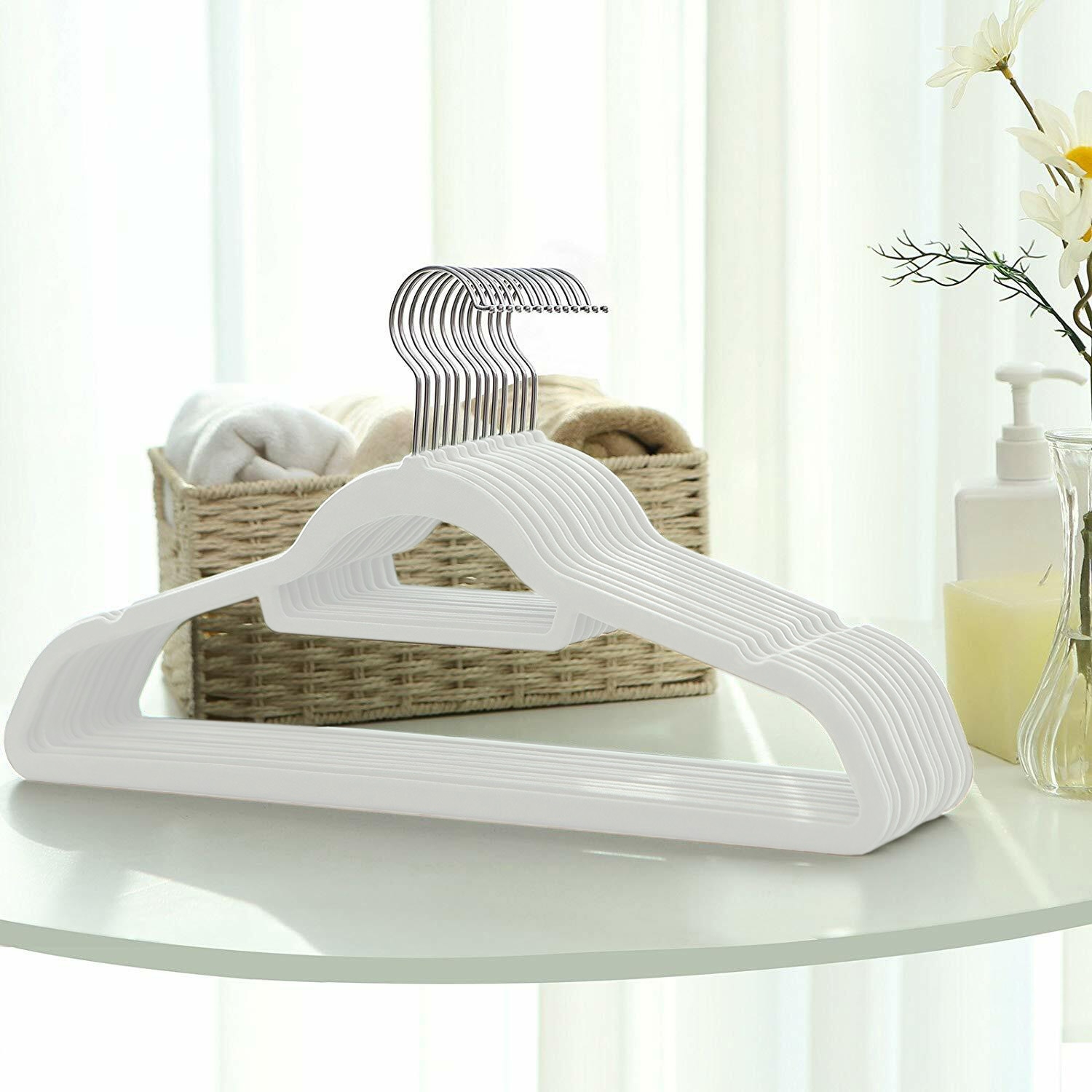 Wieszak welurowy Maxi komplet 50 sztuk szary - obrazek 4