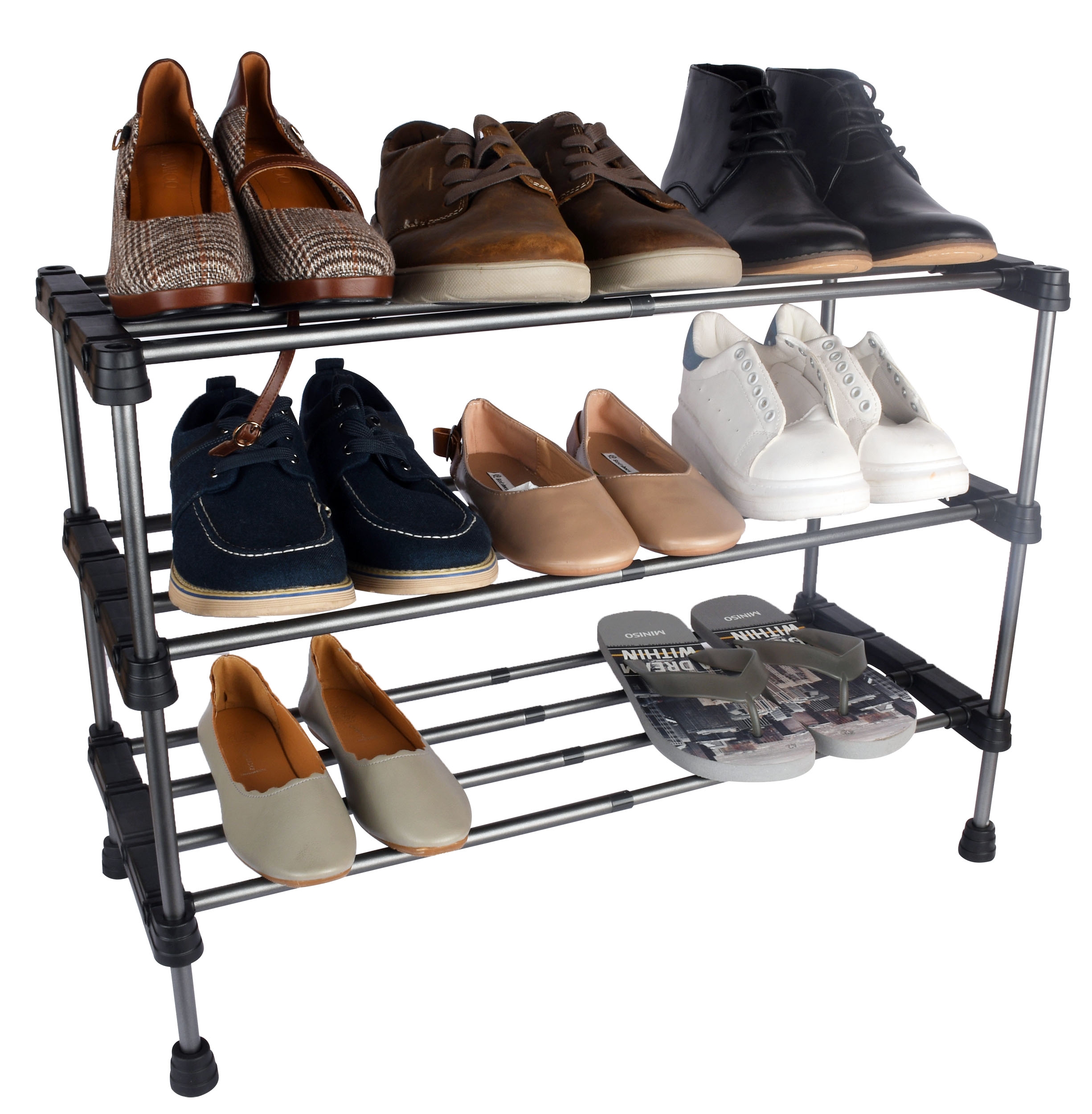 Regulowany stojak stojak na buty Arisa 3 poziomy - obrazek 3