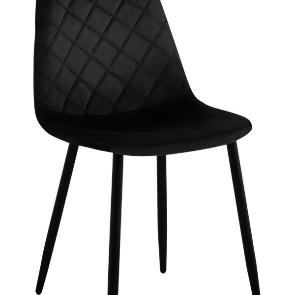 Krzesło welurowe Orlando Velvet czarne