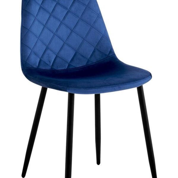 Krzesło welurowe Orlando Velvet granatowe