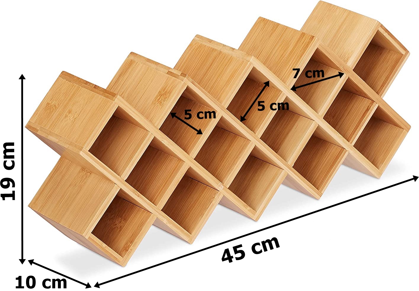 Stojak bambusowy na przyprawy KOCHEN 18 słoików - obrazek 2