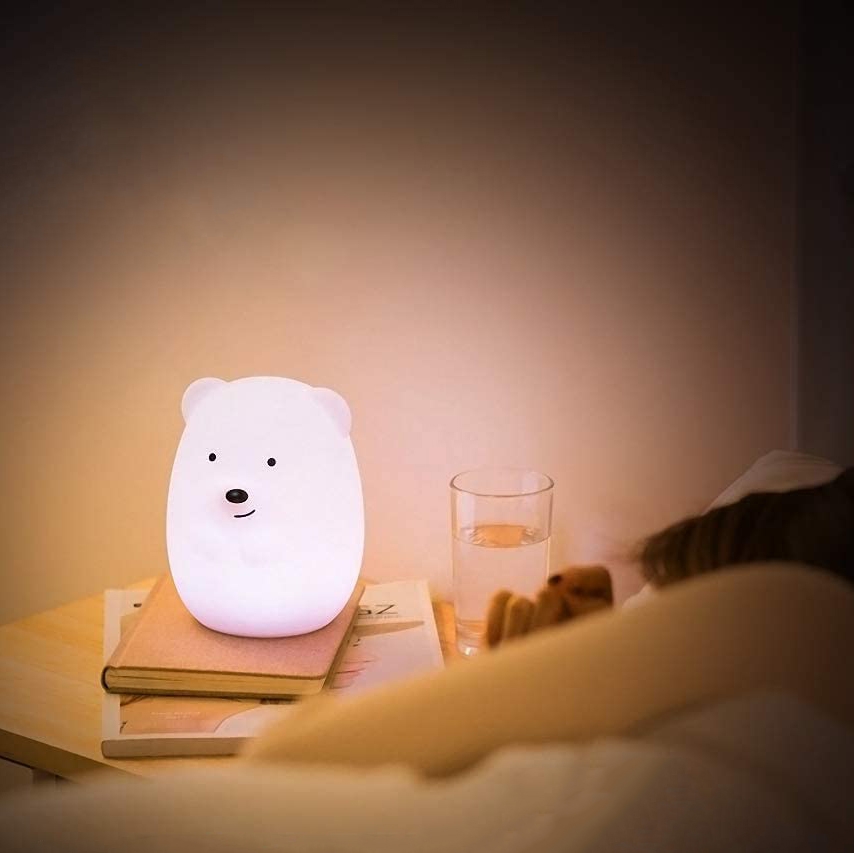Silikonowa lampka nocna Misiek led rgb - obrazek 4