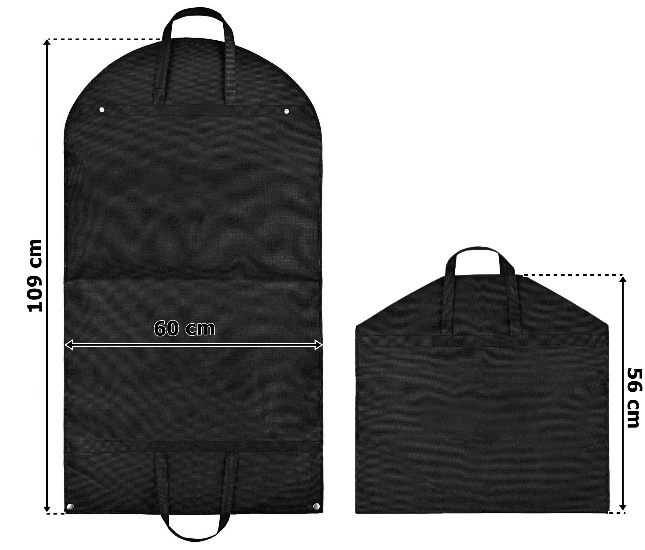 Pokrowiec na ubrania CERTO czarny - obrazek 2