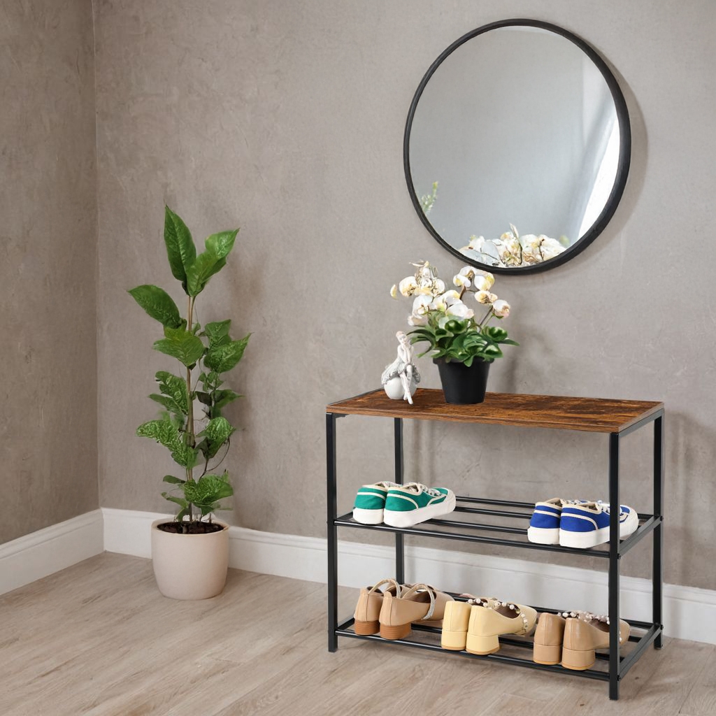 Loftowy stojak na buty Stella 3 poziomy - obrazek 4