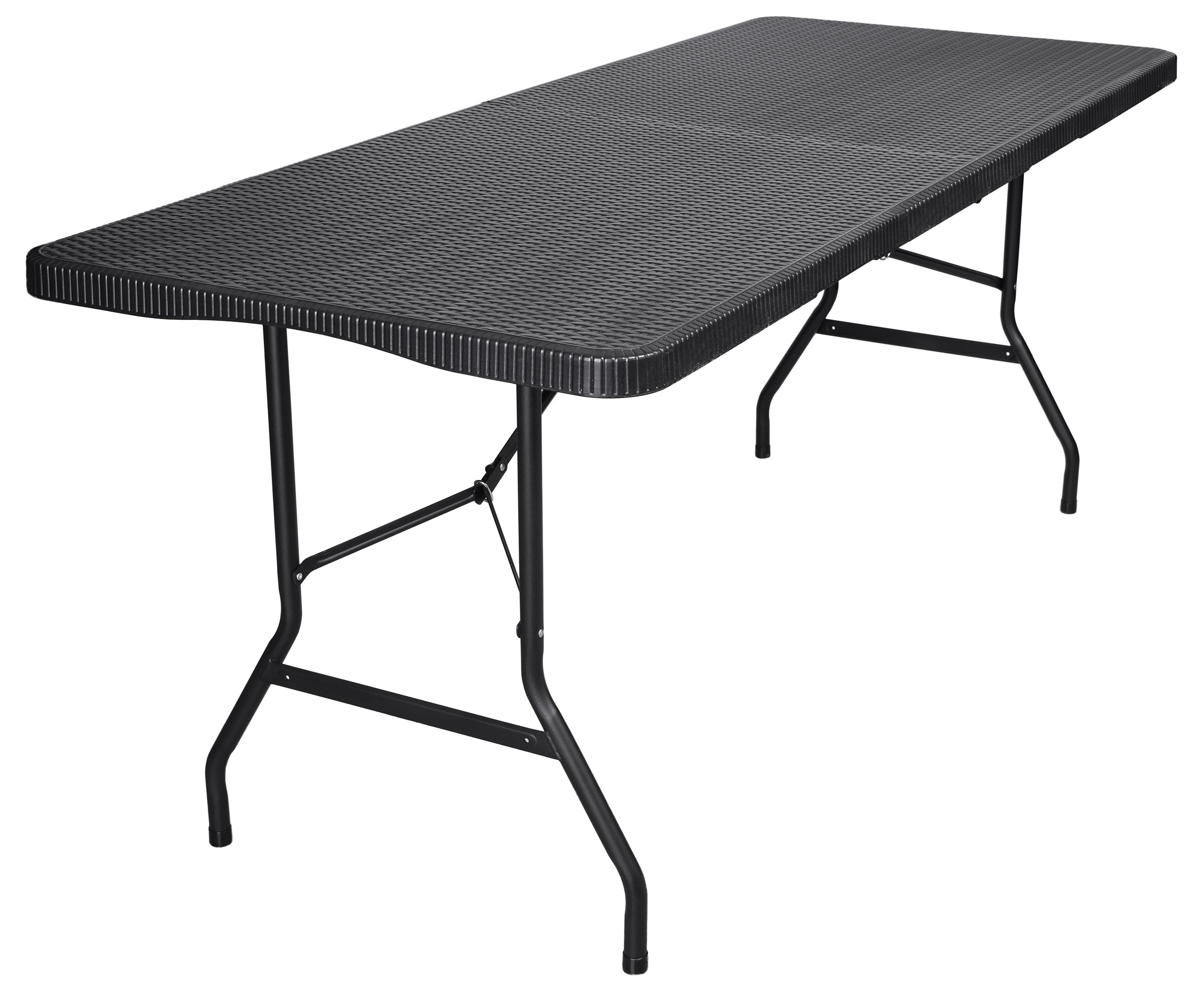 Stół cateringowy RATTAN składany w walizkę - 180 cm czarny - obrazek 5