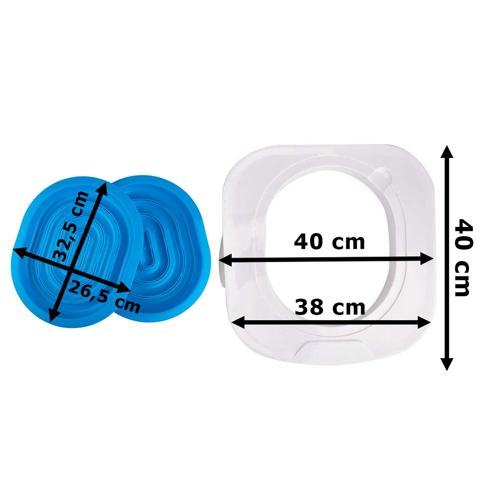 Nakładka na toaletę dla kota NILS niebieska - obrazek 2