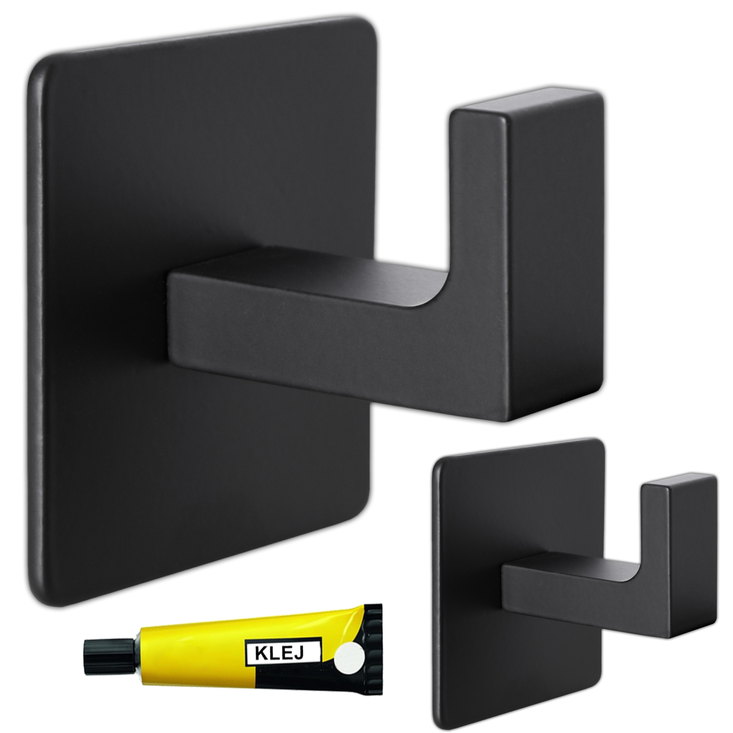 Zestaw 2 wieszaków z aluminium KSANTI czarny - obrazek 2