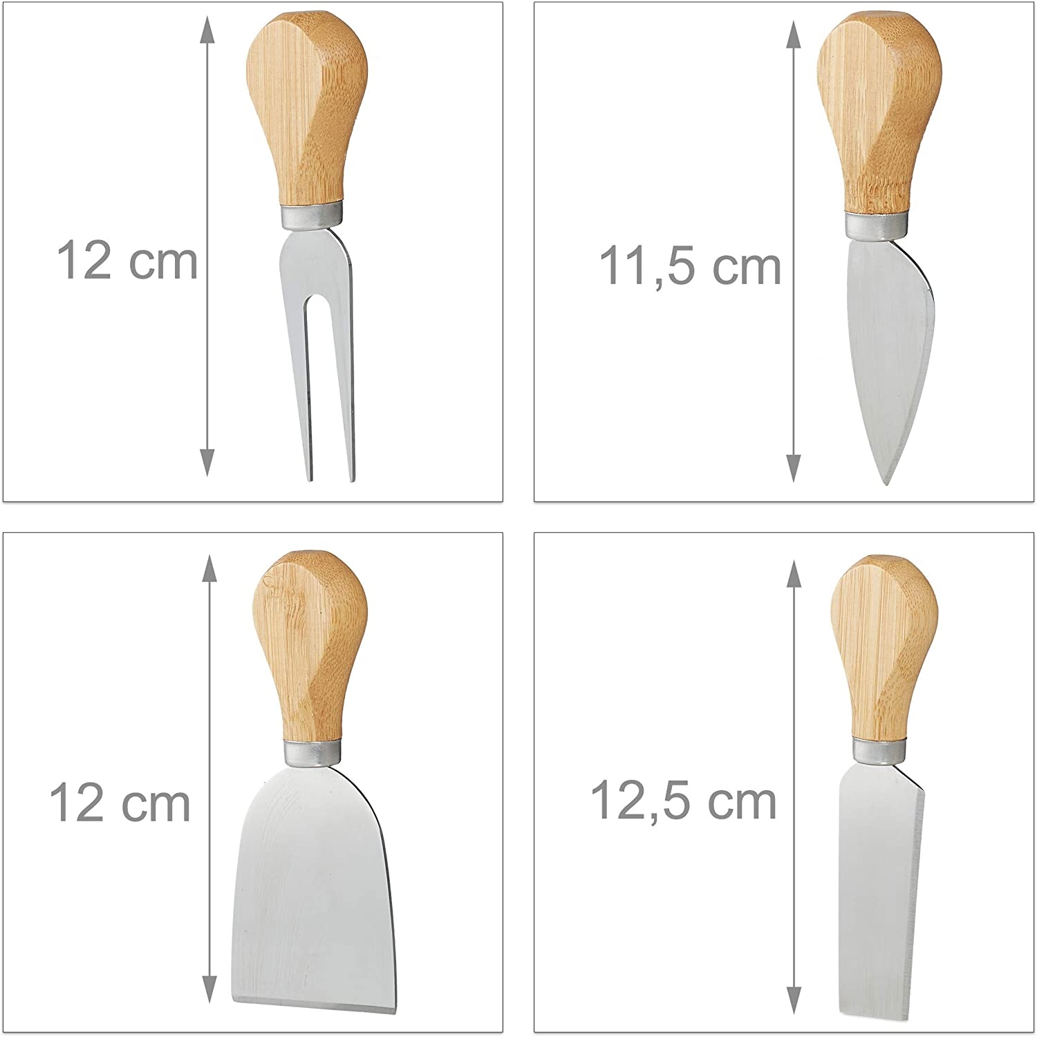 Deska bambusowa do serów WARNA 22 cm +noże - obrazek 4