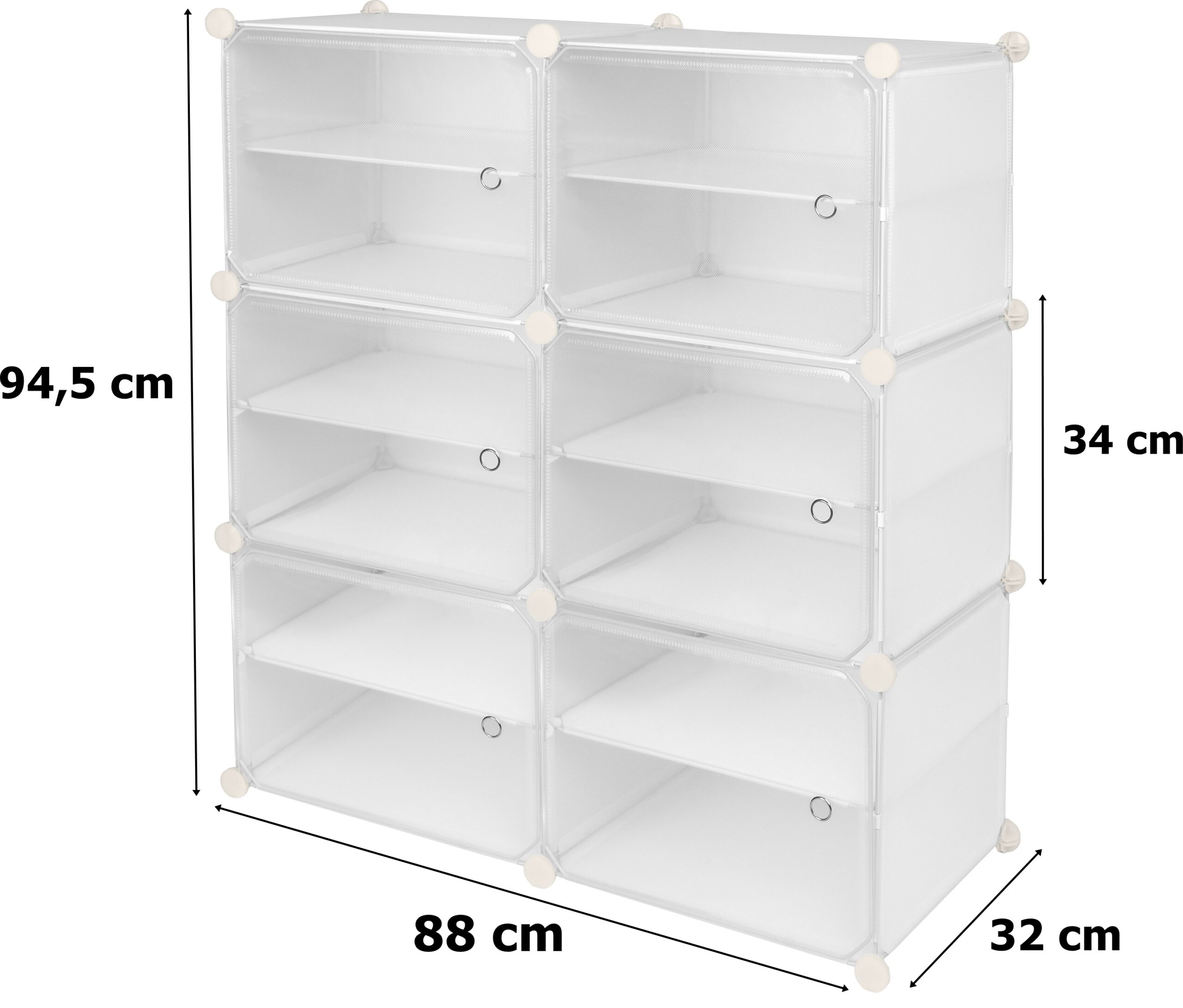 Szafka modułowa na buty PETRA biała - obrazek 2