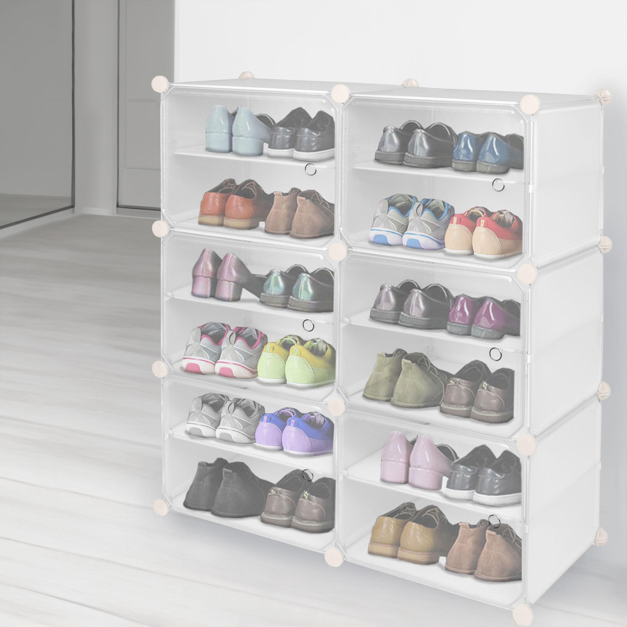 Szafka modułowa na buty PETRA biała - obrazek 4