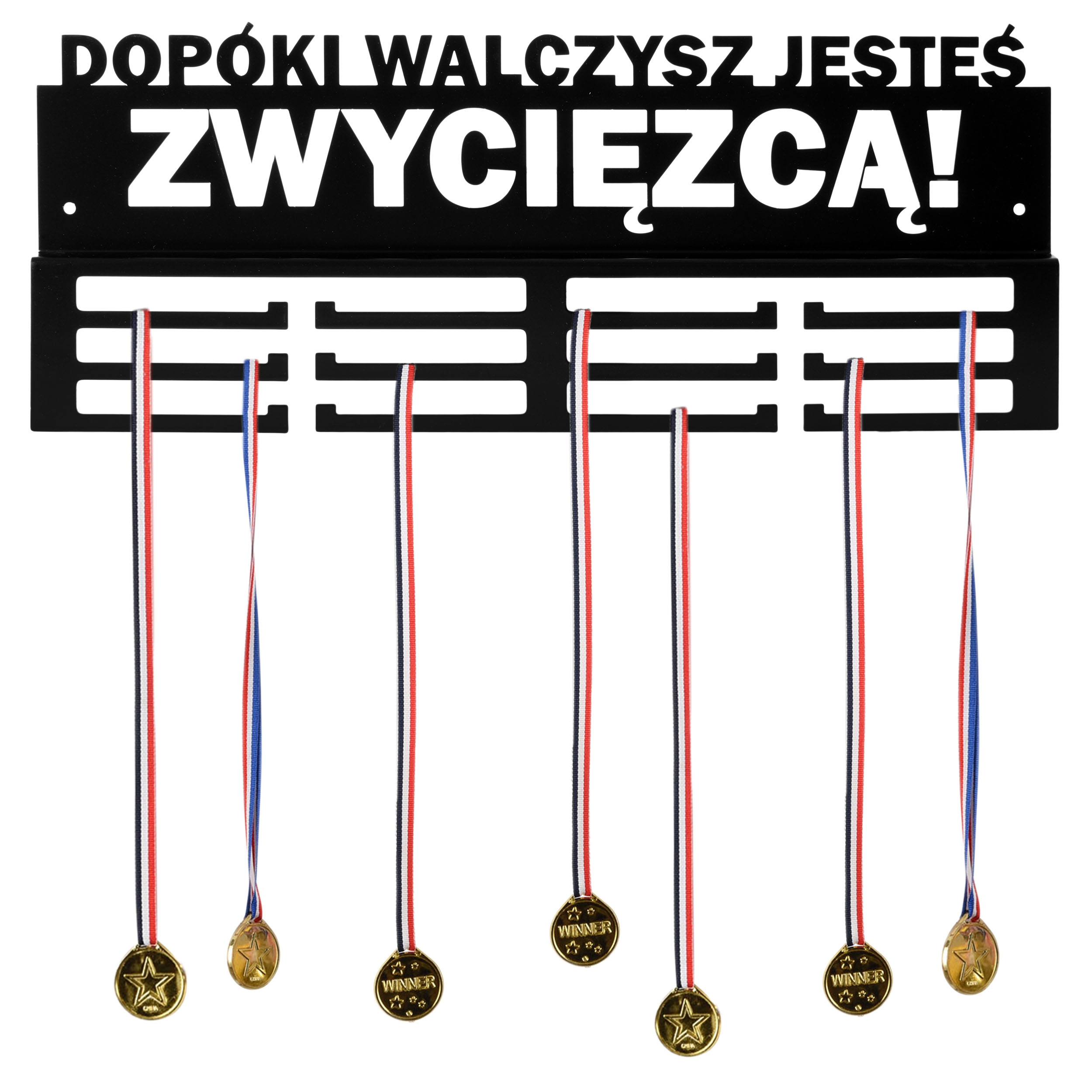 Wieszak na medale DOPÓKI WALCZYSZ JESTEŚ ZWYCIĘZCĄ! - obrazek 4