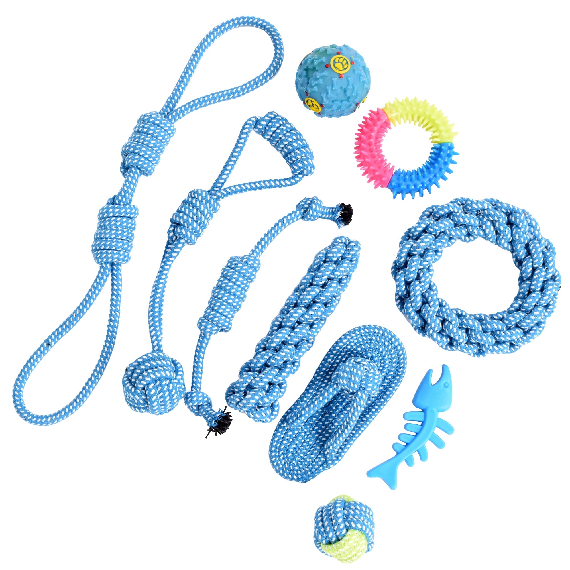 Zestaw 10 zabawek dla psa BALTO szarpaki - obrazek 2