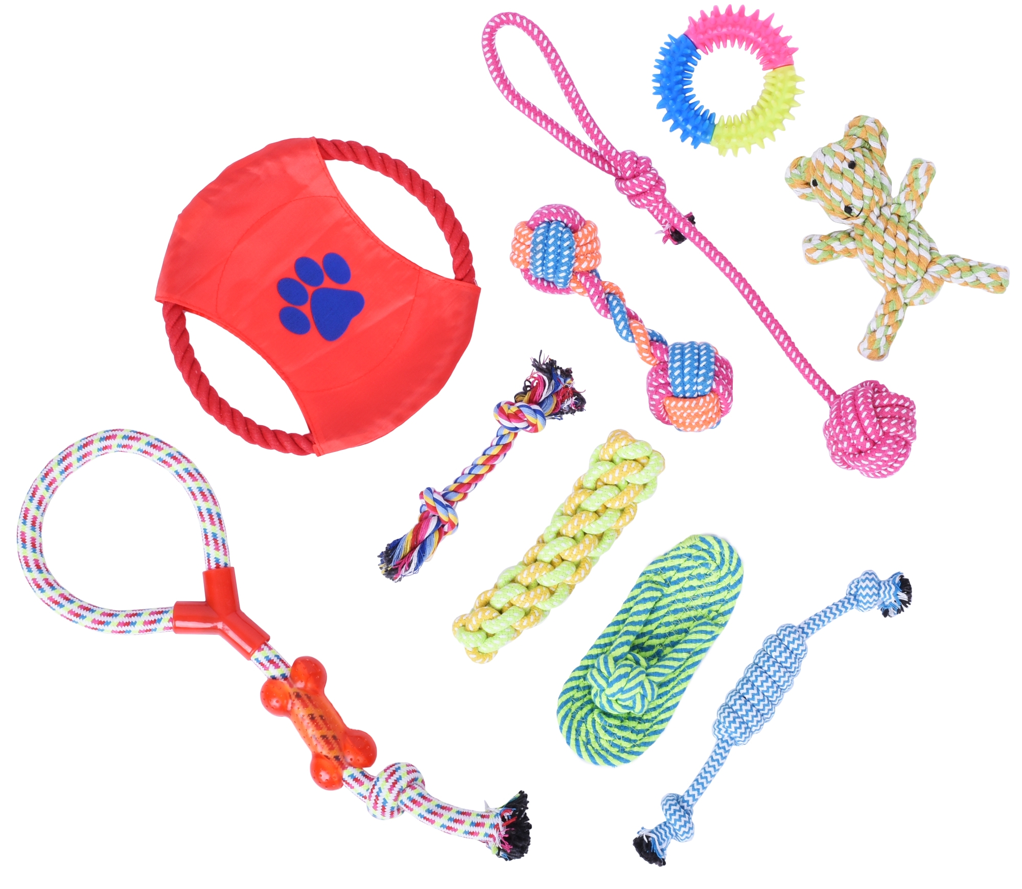 Zestaw 10 zabawek dla psa DYLAN szarpaki - obrazek 4