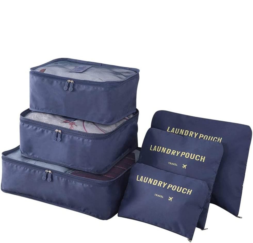 Zestaw 6 organizerów podróżnych GAVIN granatowy - obrazek 5