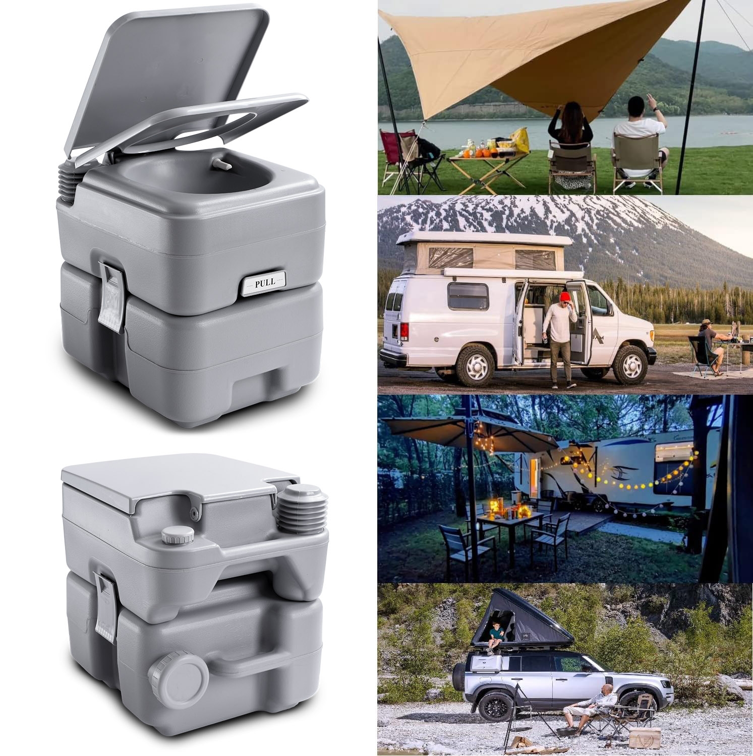 Toaleta przenośna mobilna VESSA 20l - obrazek 3