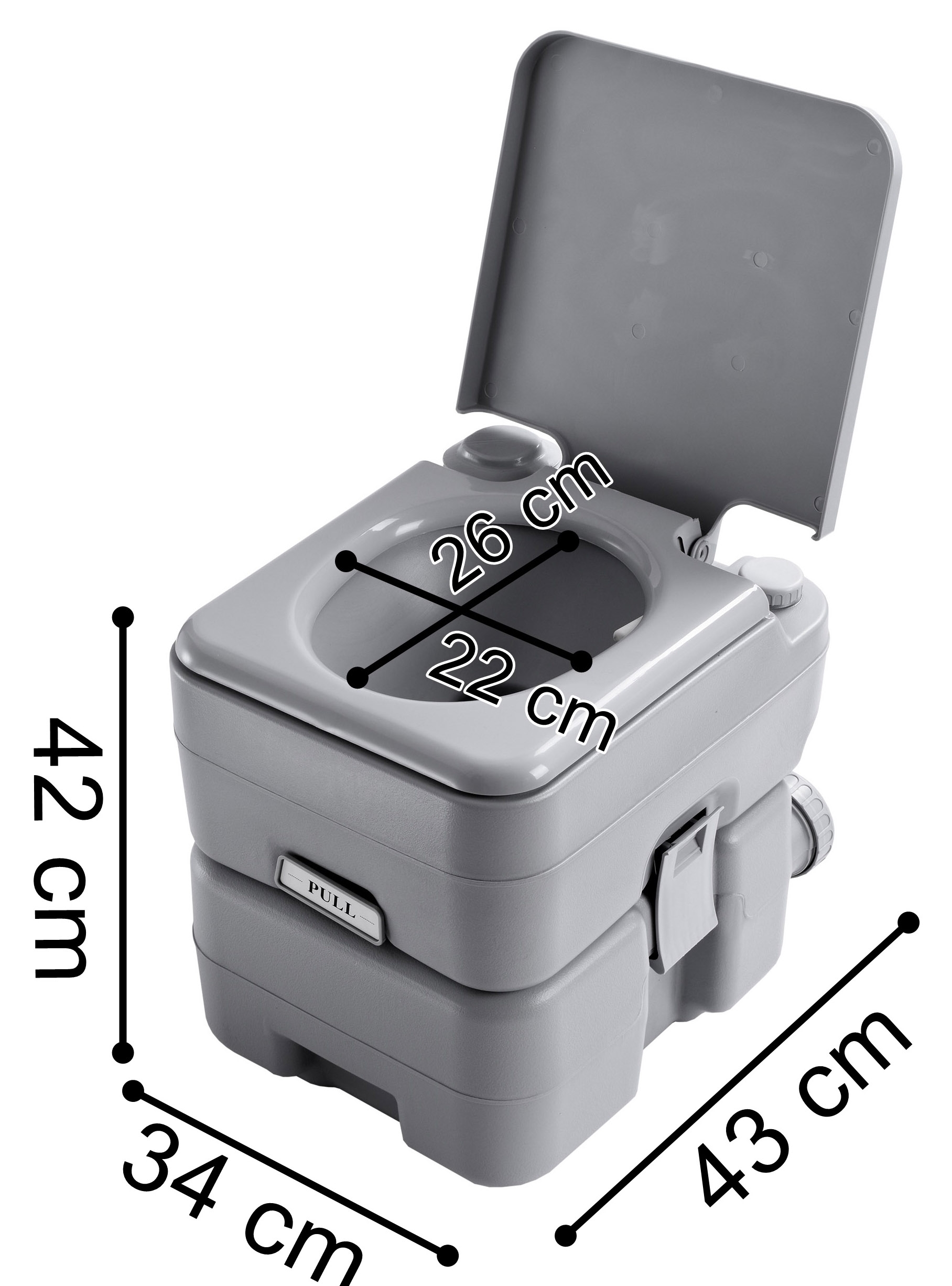 Toaleta przenośna mobilna VESSA 20l - obrazek 2