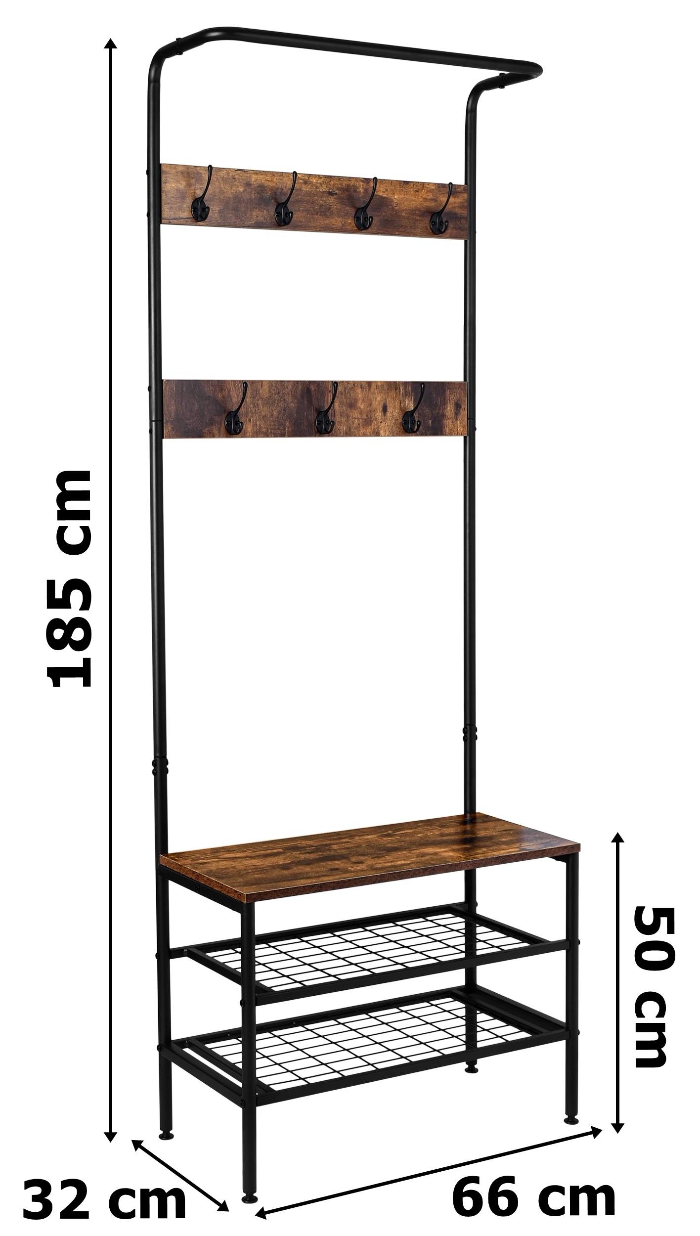 Wieszak loftowy do przedpokoju ODRYS - obrazek 2