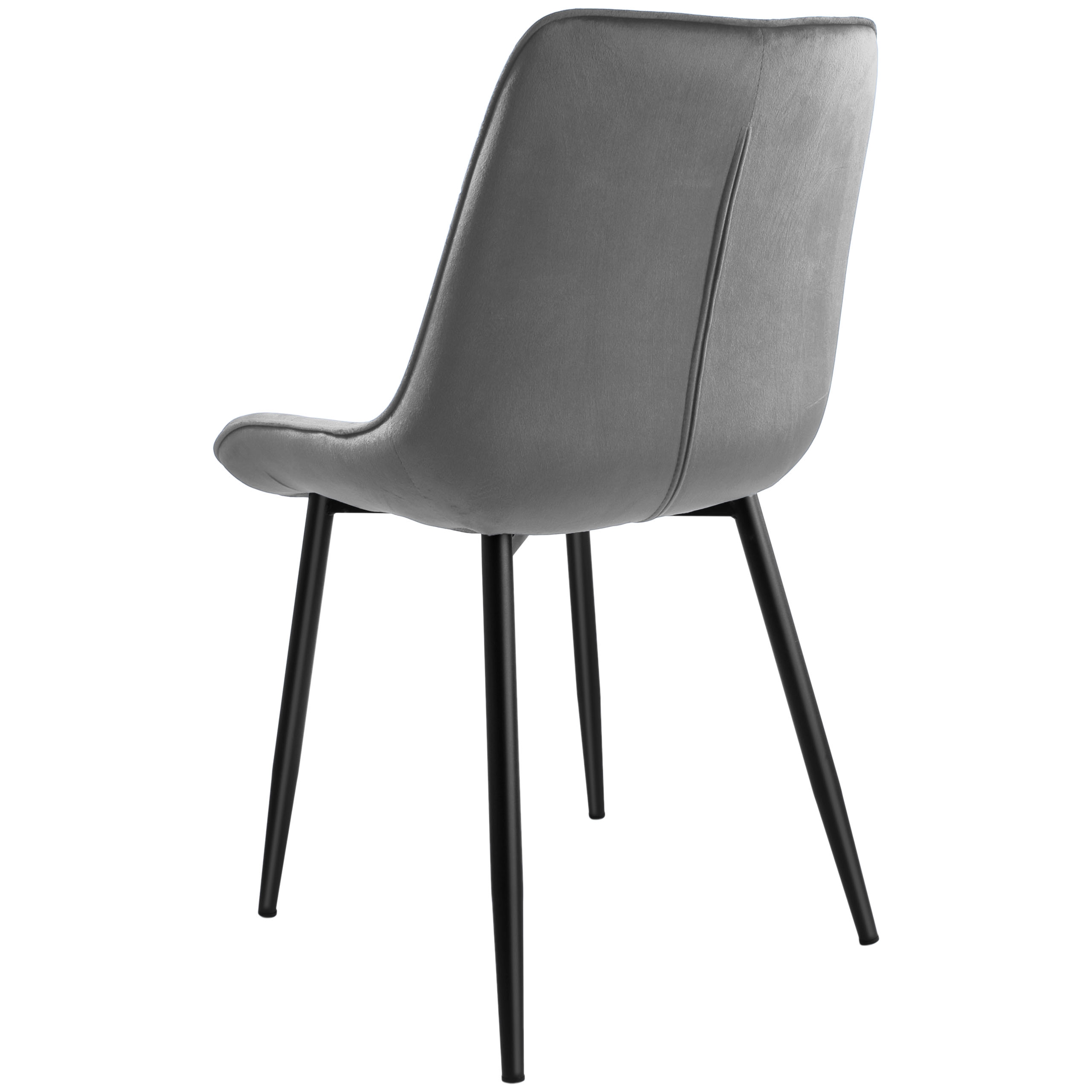 Krzesło welurowe NORMAN Velvet grafitowe - obrazek 7