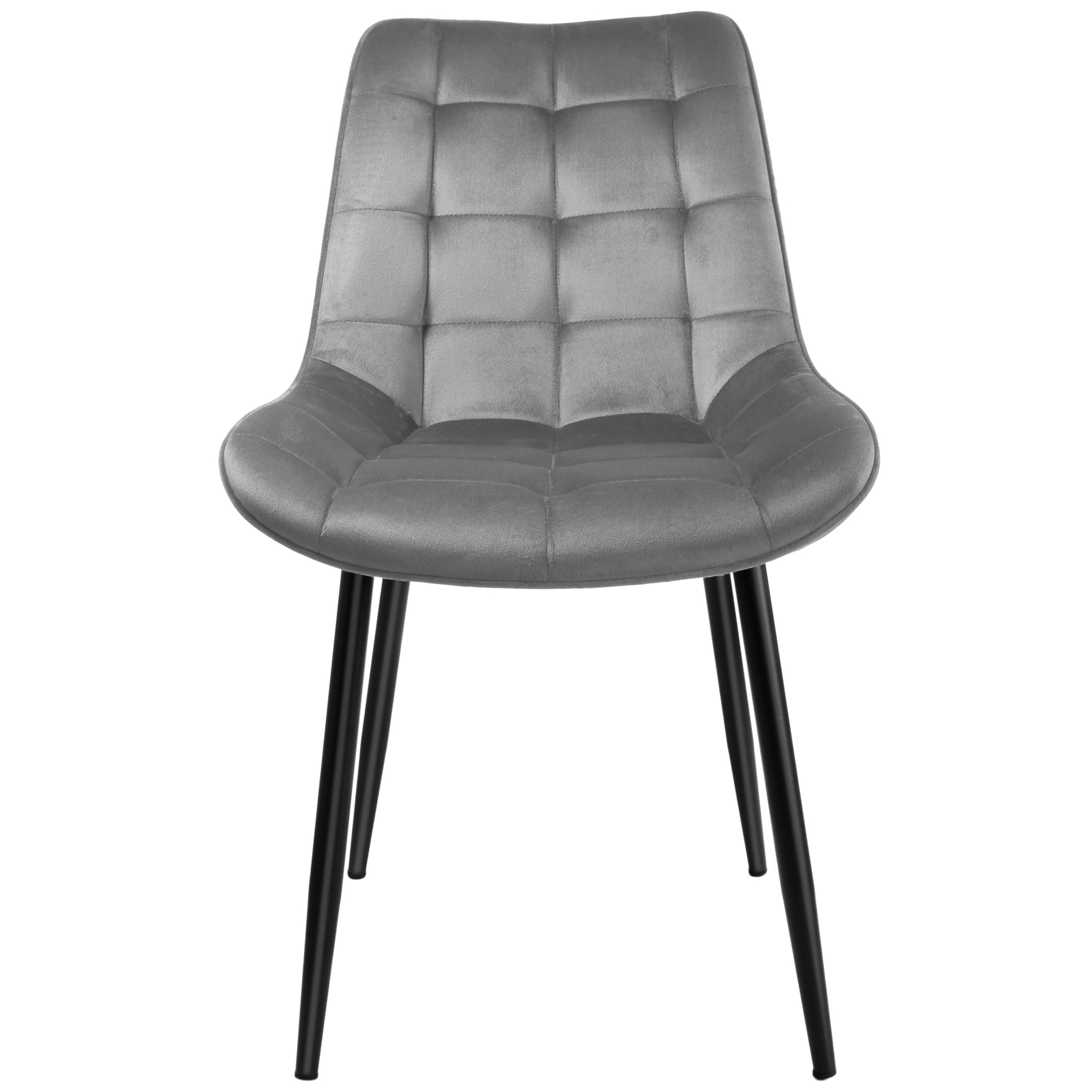 Krzesło welurowe NORMAN Velvet grafitowe - obrazek 6