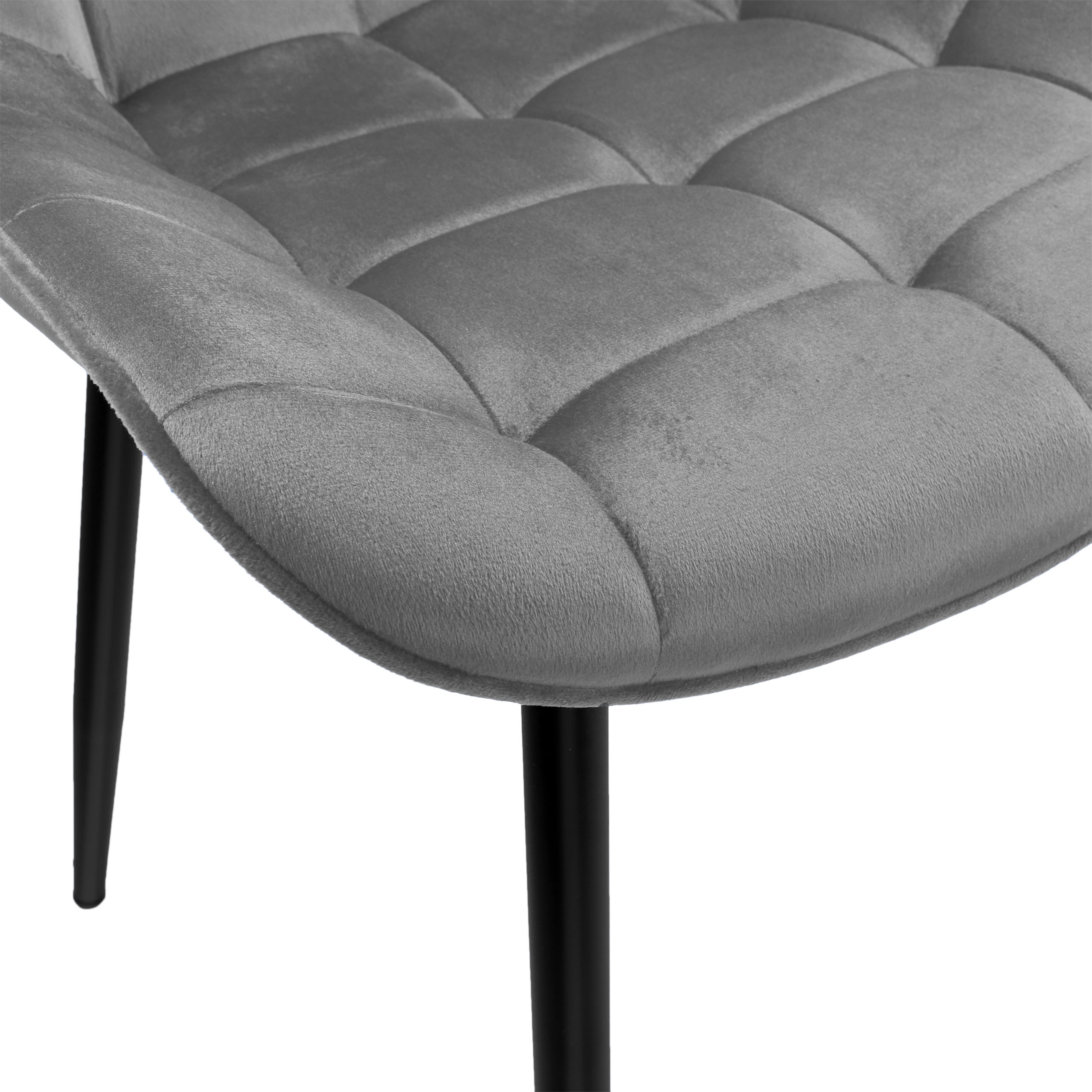 Krzesło welurowe NORMAN Velvet grafitowe - obrazek 10