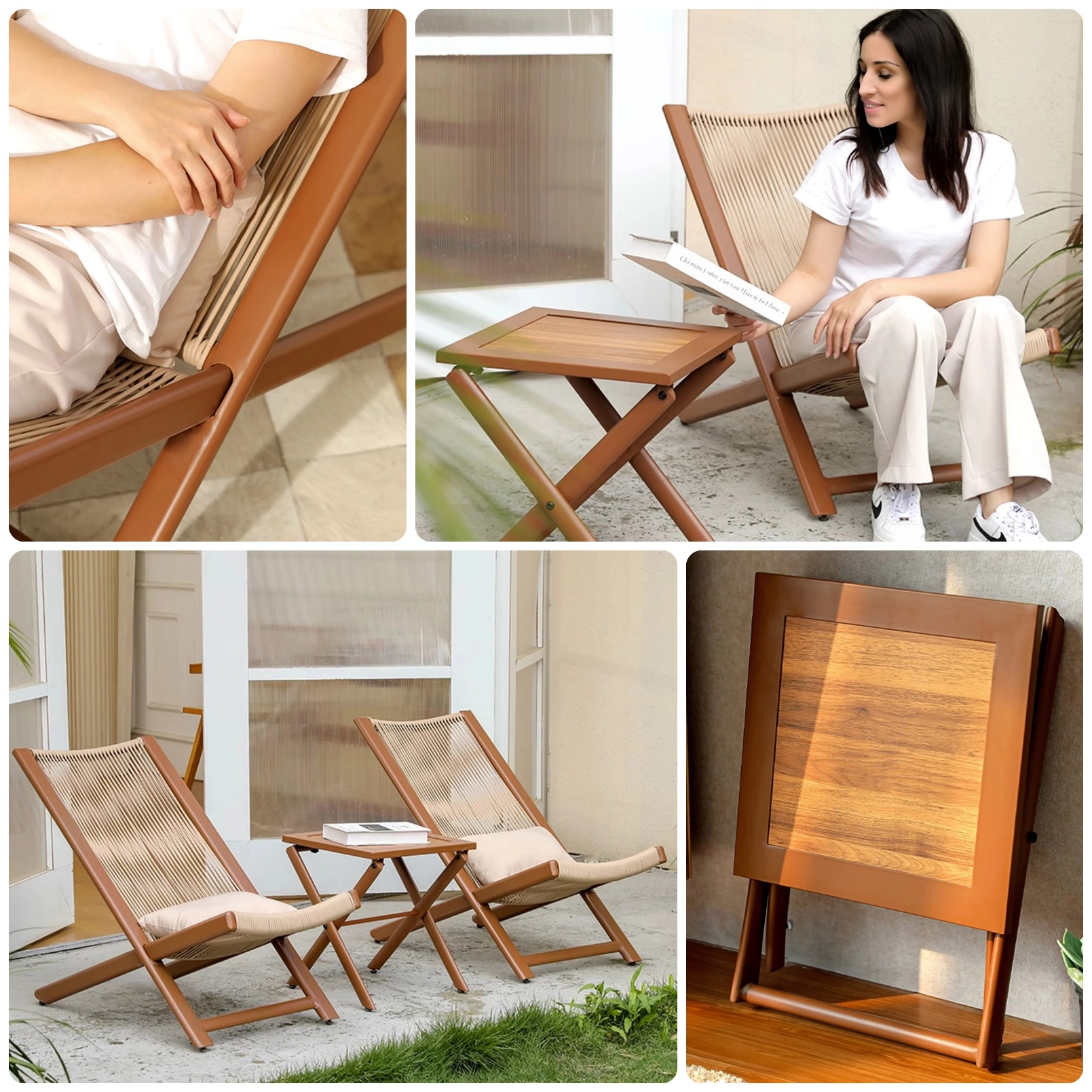 Zestaw mebli tarasowych CHILL TOFFI leżaki i stolik - obrazek 4