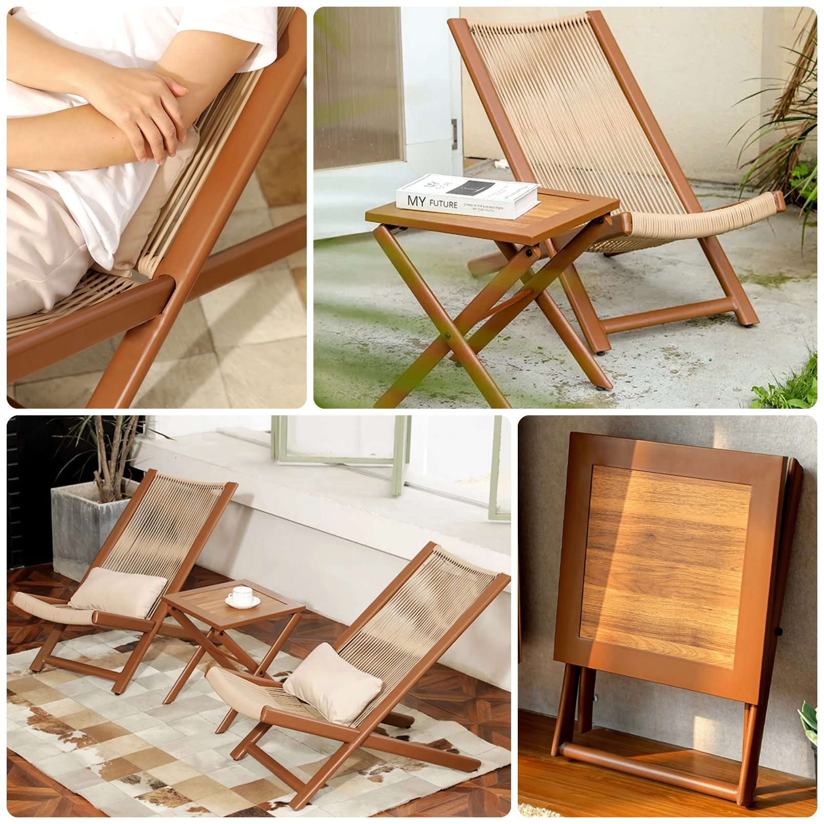 Zestaw mebli tarasowych CHILL TOFFI leżaki i stolik - obrazek 5