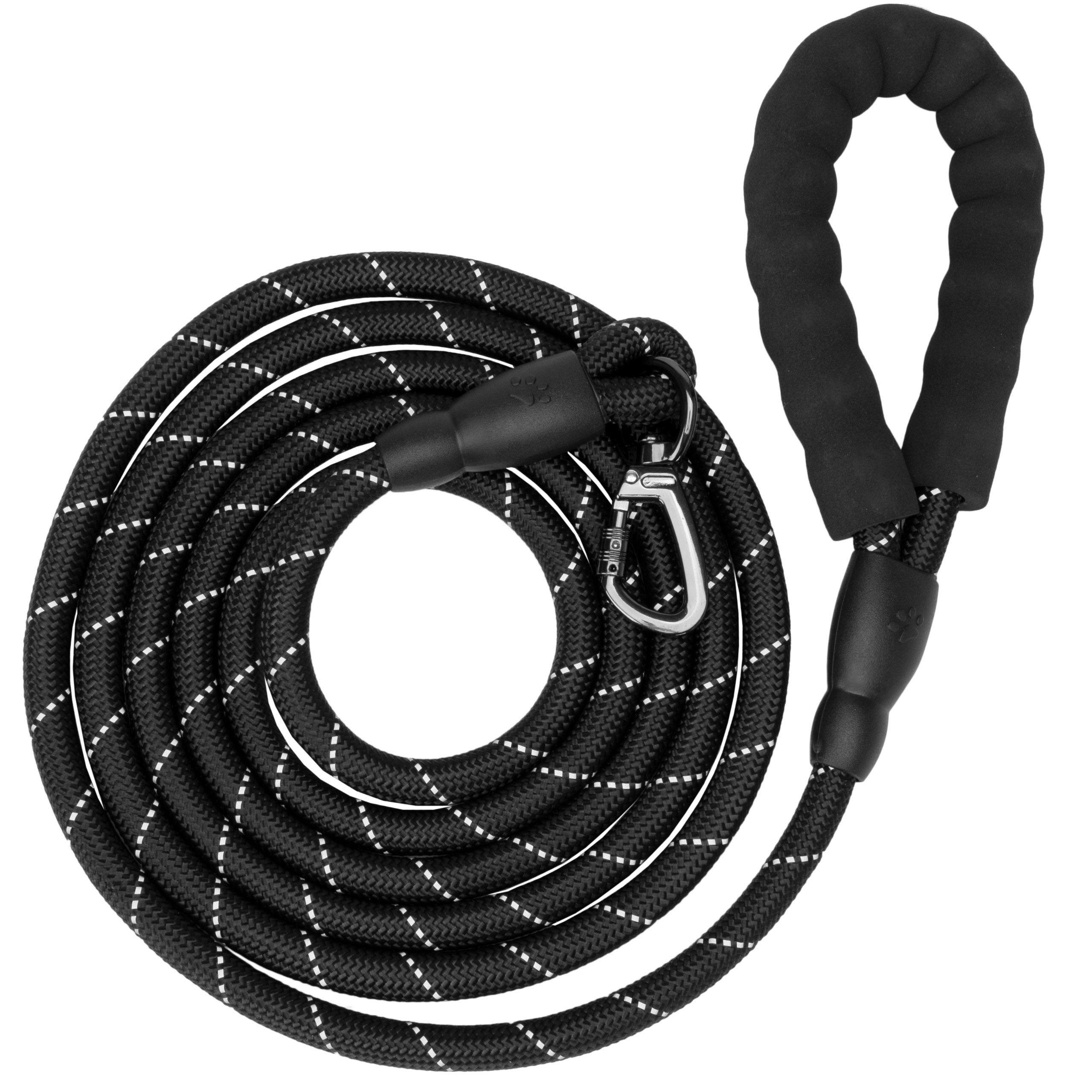 Mocna smycz dla psa treningowa odblaskowa KOBE 3m czarna - obrazek 3