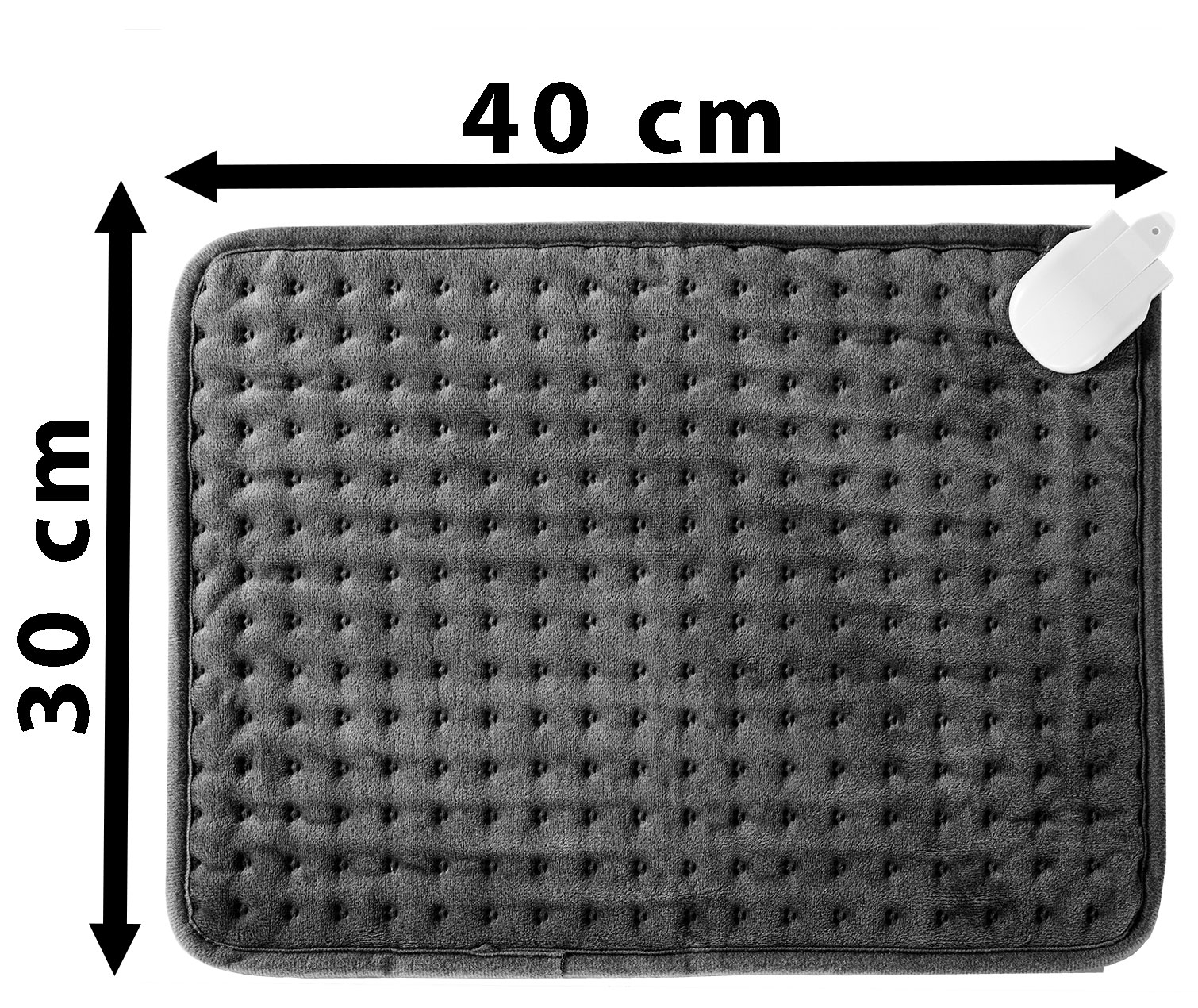 Poduszka mata elektryczna GRETA szara 30x40 cm - obrazek 2