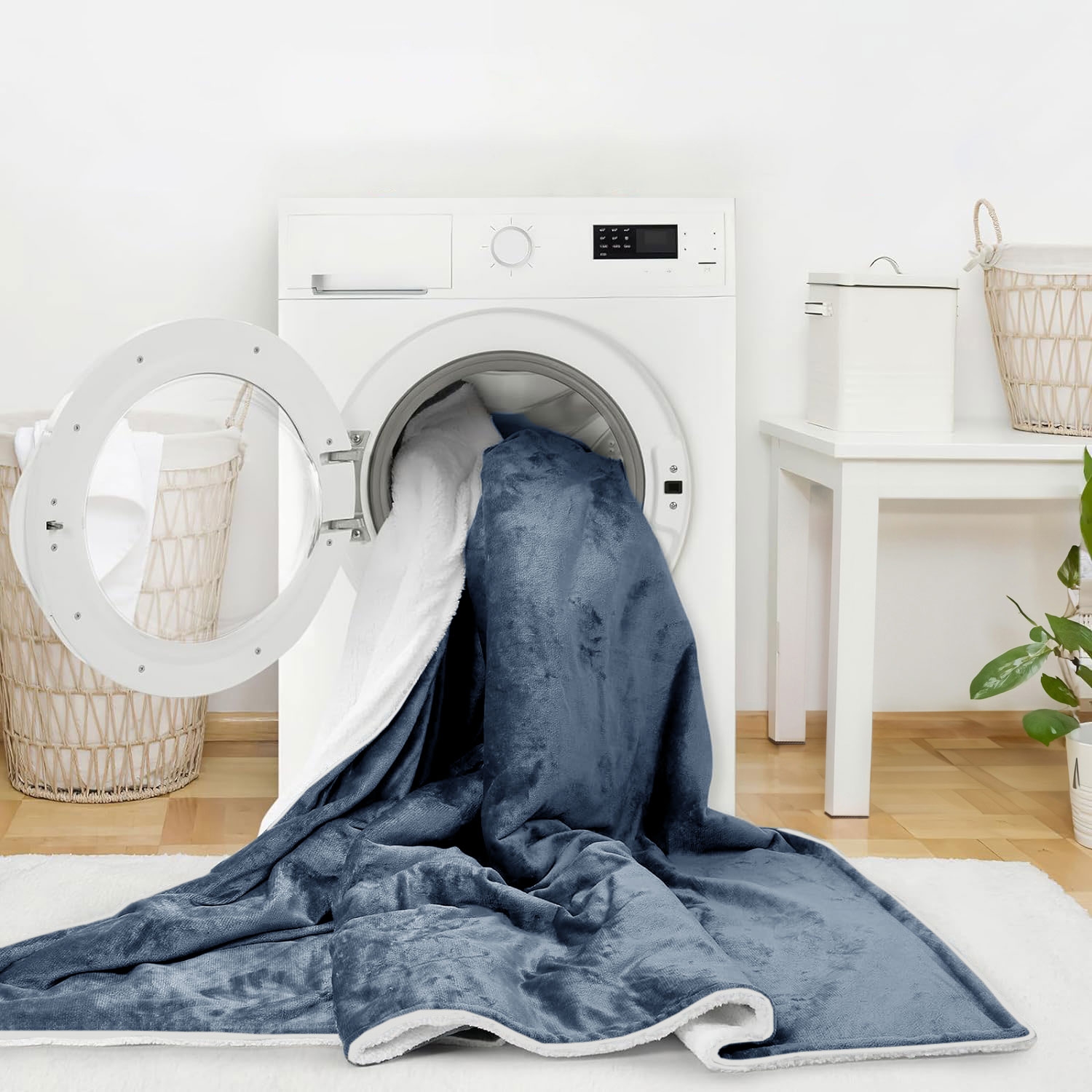 Koc elektryczny grzewczy FRODO niebieski 180x160 cm - obrazek 4