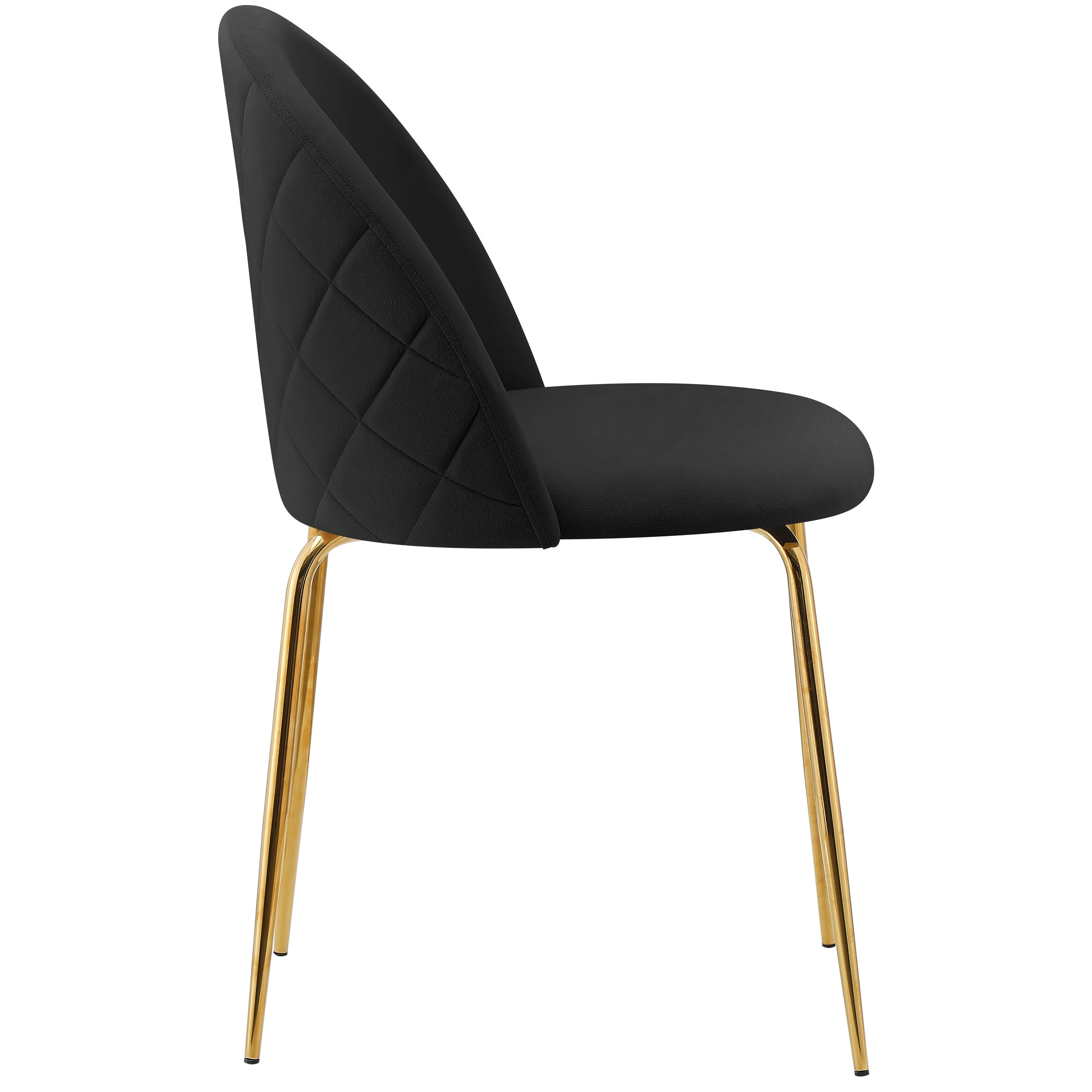Krzesło welurowe Fargo Gold Velvet czarne - obrazek 7