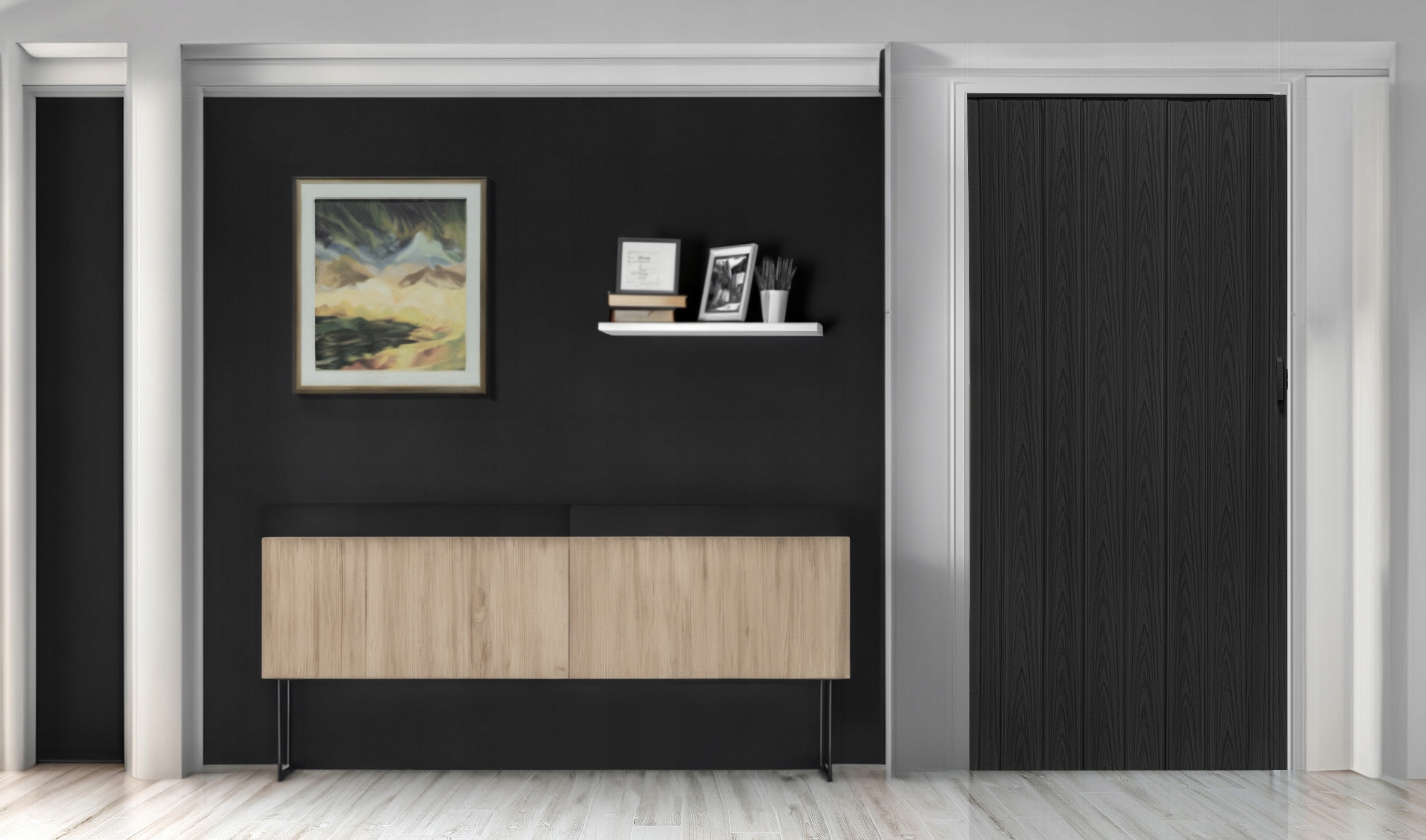 Drzwi harmonijkowe 004 08 czarny dąb 100 cm - obrazek 5