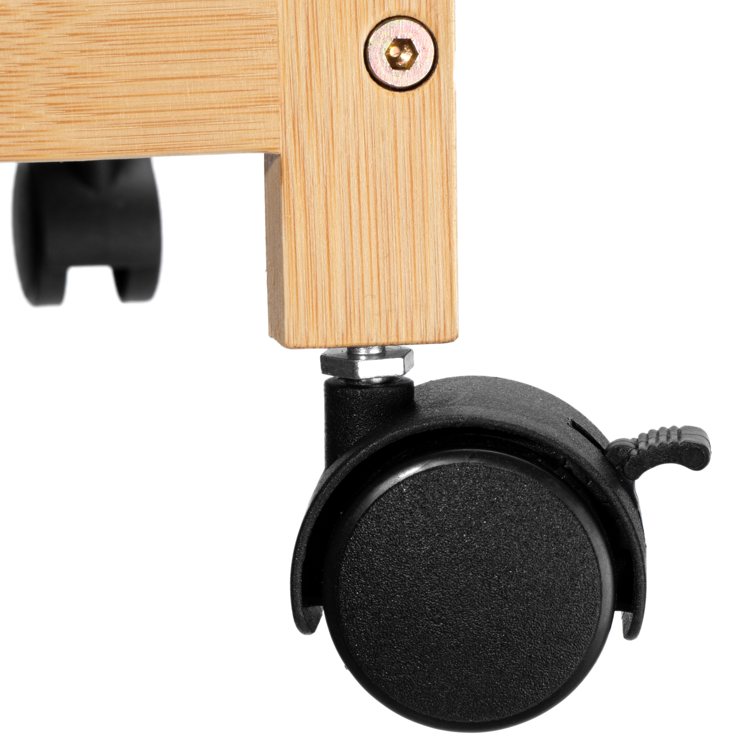 Regał na kółkach bambusowy INAKI 3 poziomy natural - obrazek 10