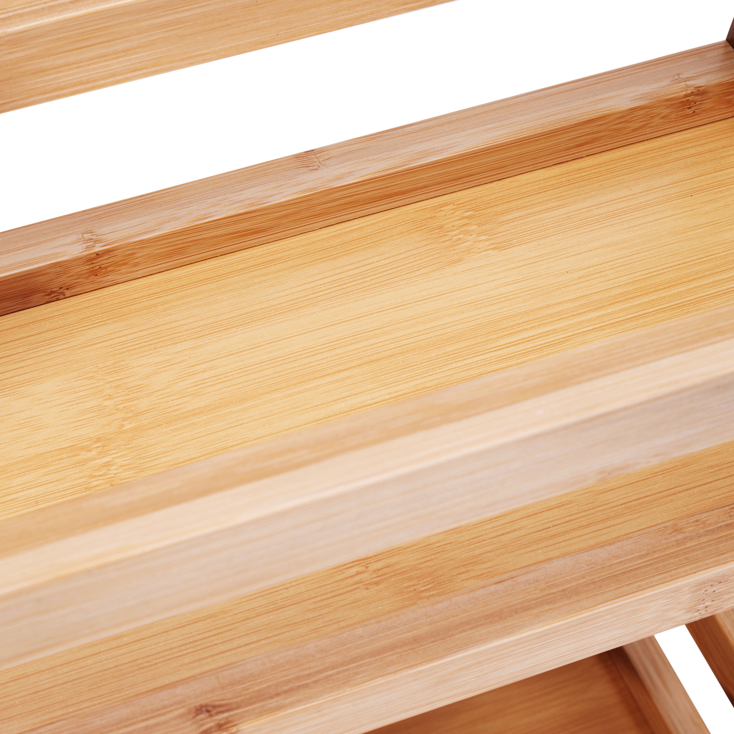 Regał na kółkach bambusowy INAKI 3 poziomy natural - obrazek 6